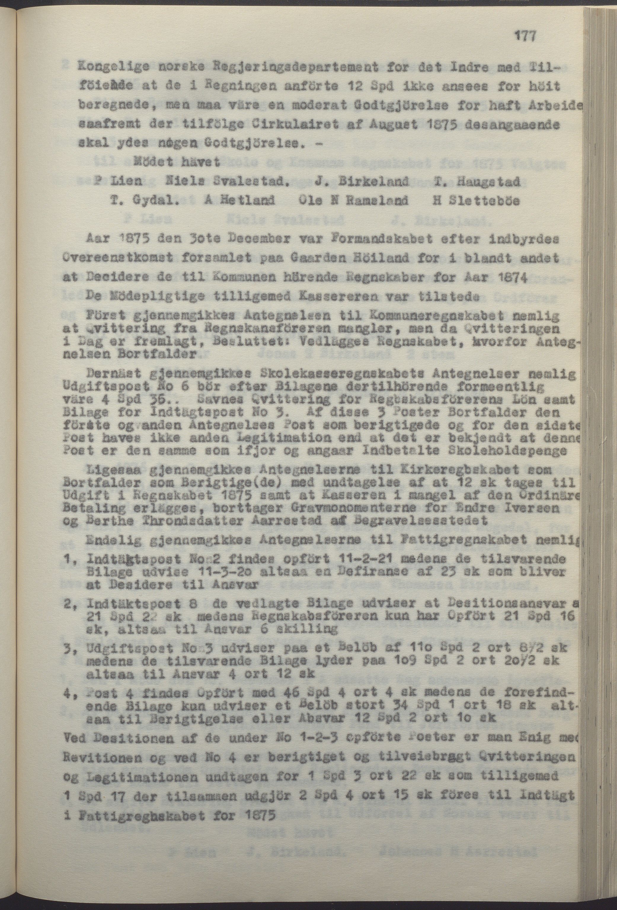 Helleland kommune - Formannskapet, IKAR/K-100479/A/Ab/L0002: Avskrift av møtebok, 1866-1887, p. 177