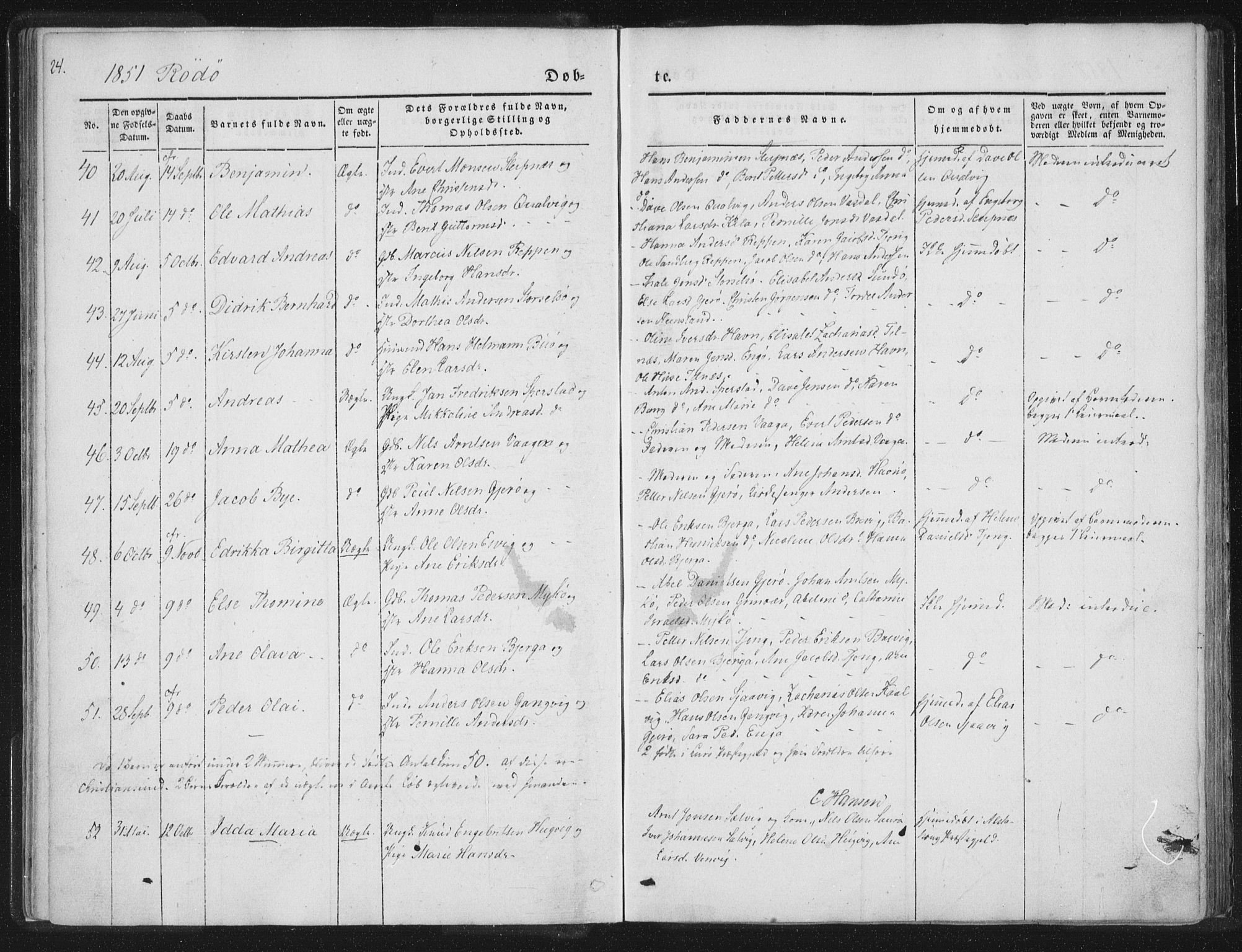 Ministerialprotokoller, klokkerbøker og fødselsregistre - Nordland, AV/SAT-A-1459/841/L0602: Parish register (official) no. 841A08 /1, 1845-1859, p. 24