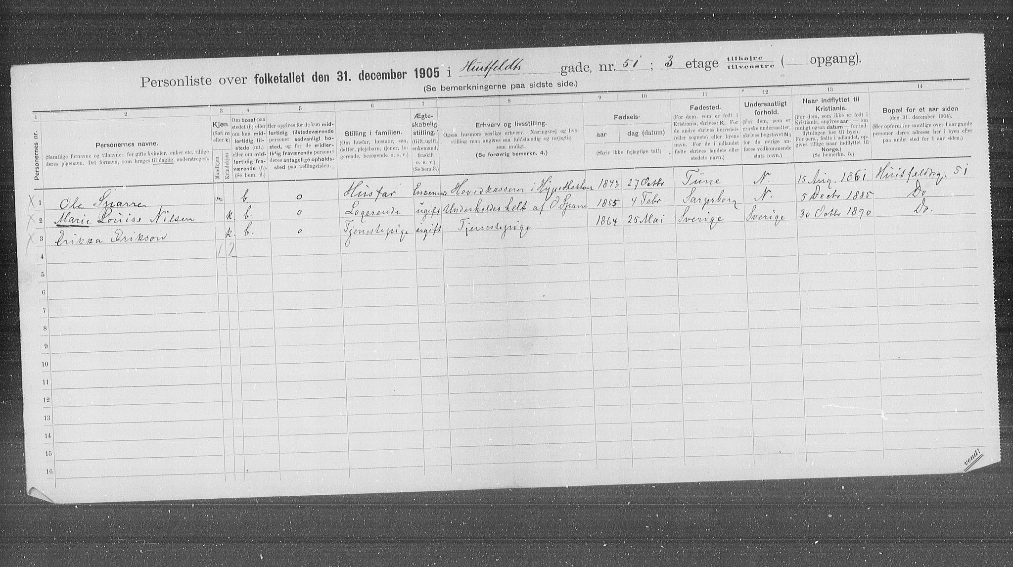 OBA, Municipal Census 1905 for Kristiania, 1905, p. 21917