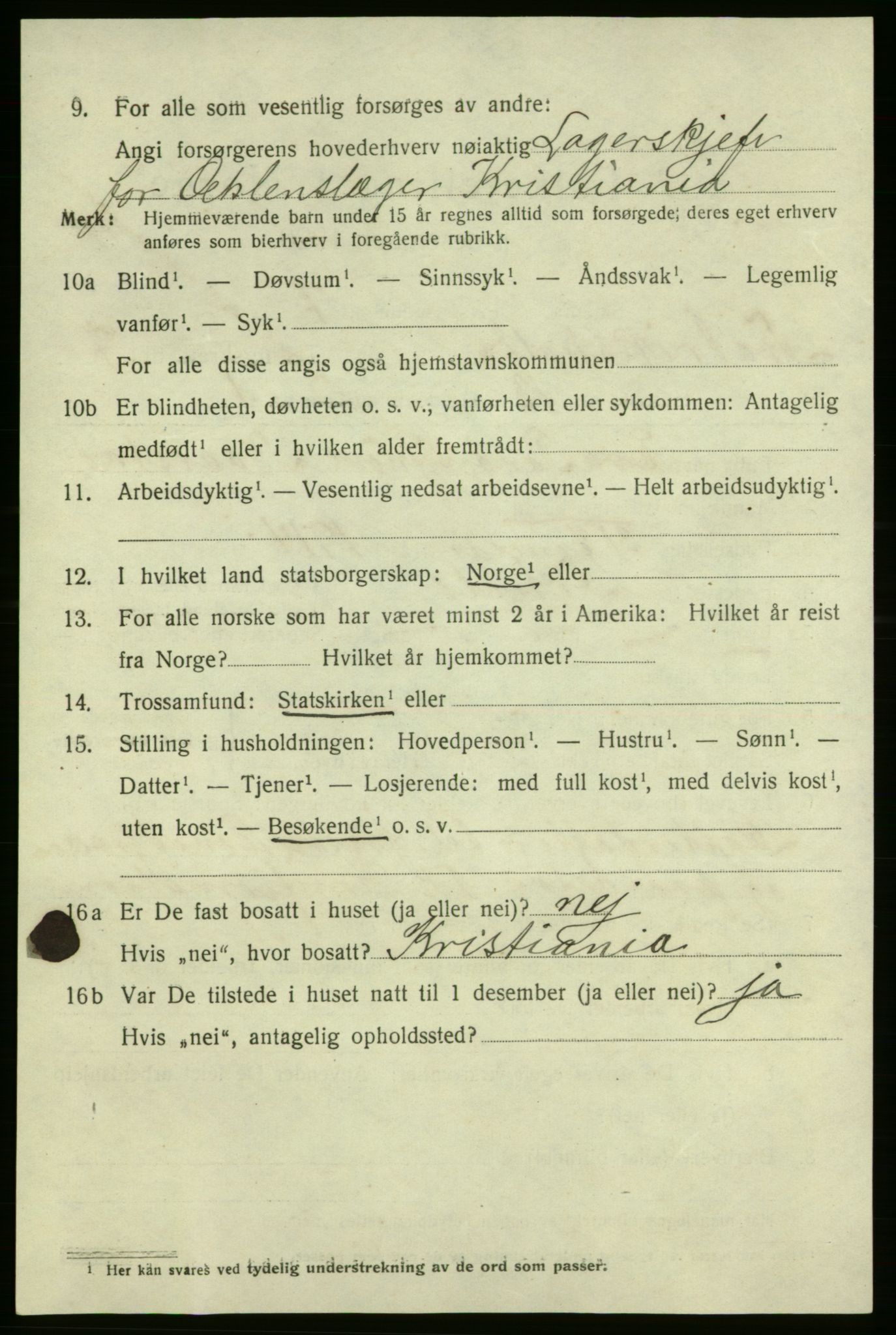 SAO, 1920 census for Fredrikshald, 1920, p. 14109