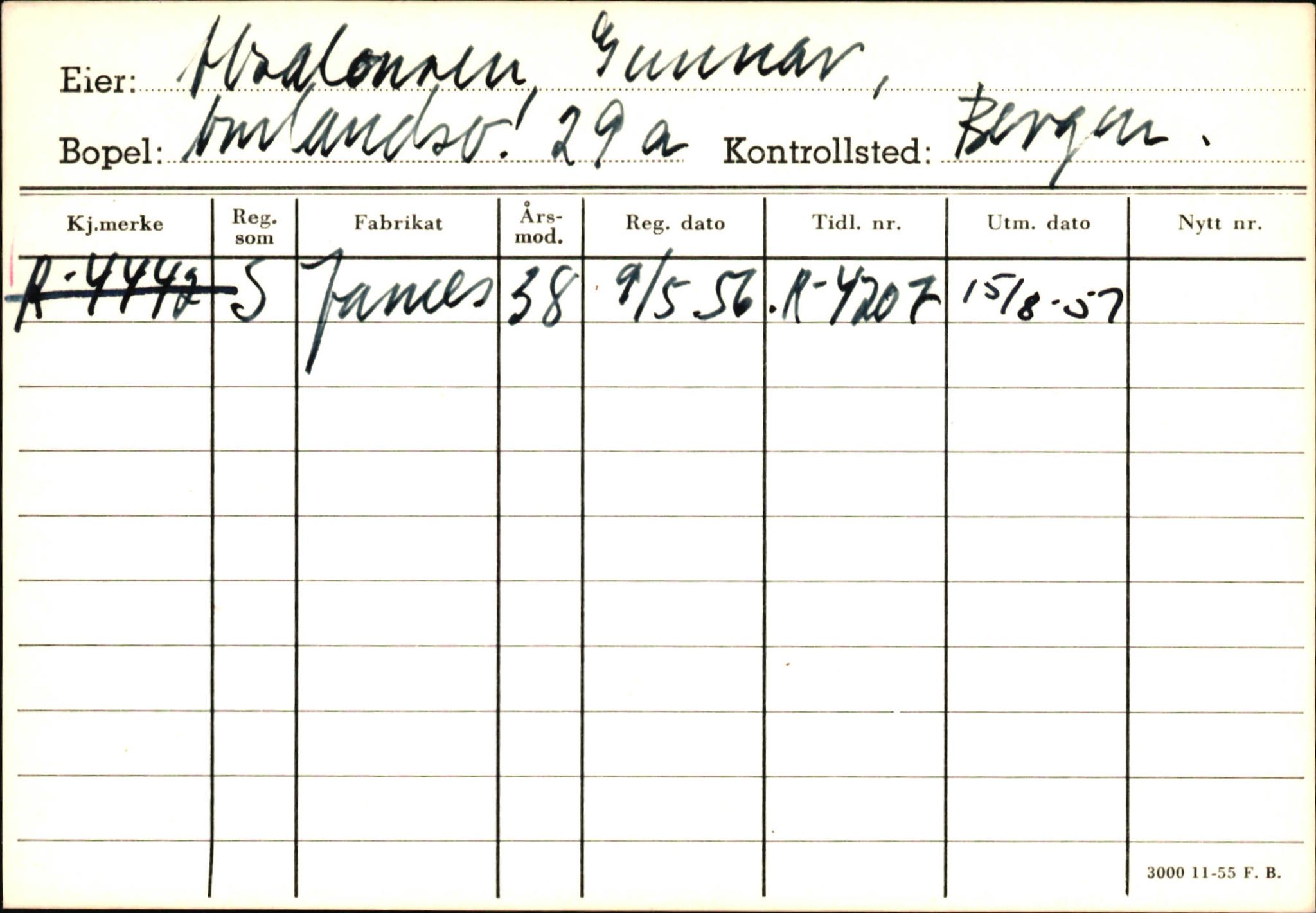 Statens vegvesen, Hordaland vegkontor, AV/SAB-A-5201/2/Ha/L0001: R-eierkort A, 1920-1971, p. 71