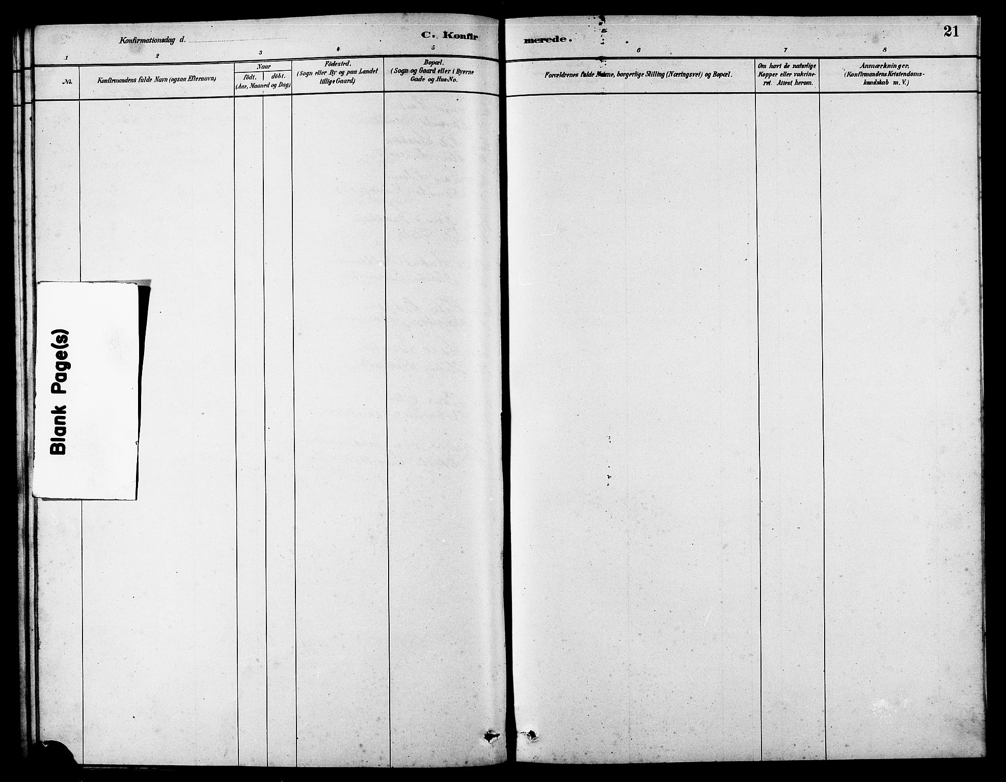 Ministerialprotokoller, klokkerbøker og fødselsregistre - Møre og Romsdal, AV/SAT-A-1454/503/L0036: Parish register (official) no. 503A04, 1879-1883, p. 21