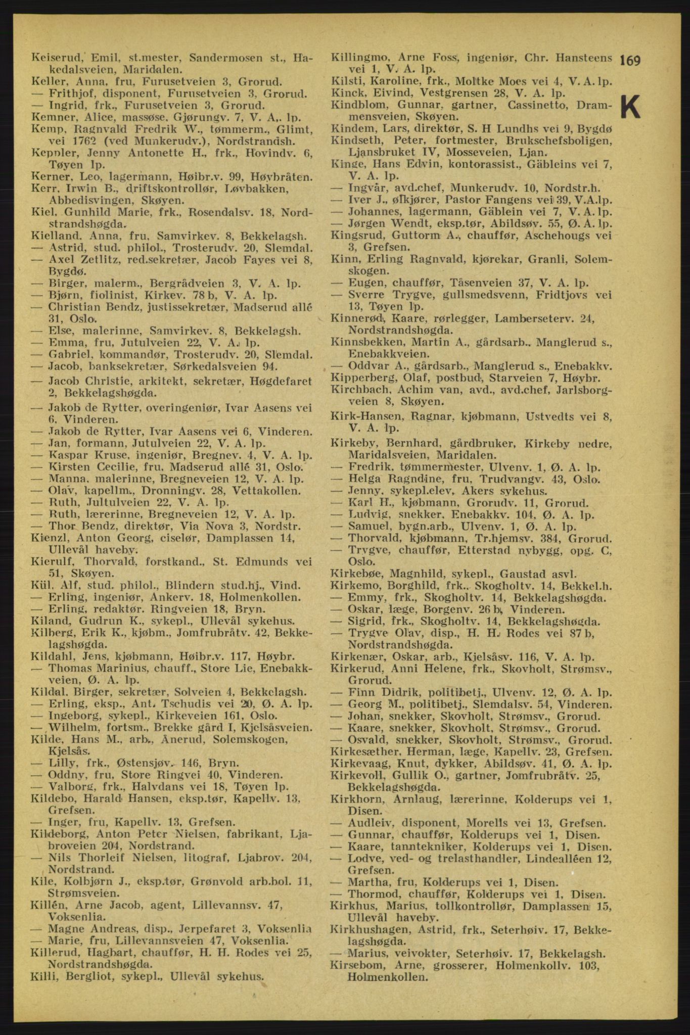 Aker adressebok/adressekalender, PUBL/001/A/005: Aker adressebok, 1934-1935, p. 169
