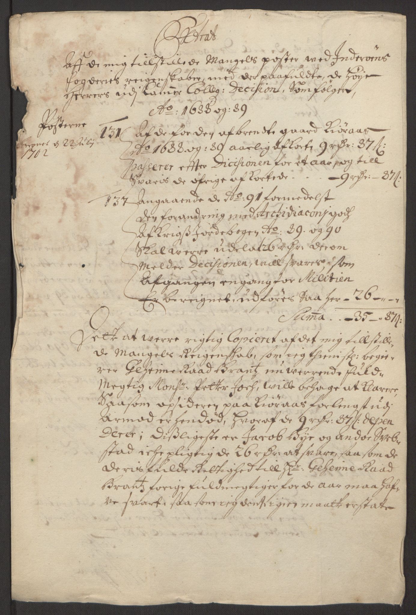 Rentekammeret inntil 1814, Reviderte regnskaper, Fogderegnskap, RA/EA-4092/R63/L4308: Fogderegnskap Inderøy, 1692-1694, p. 282