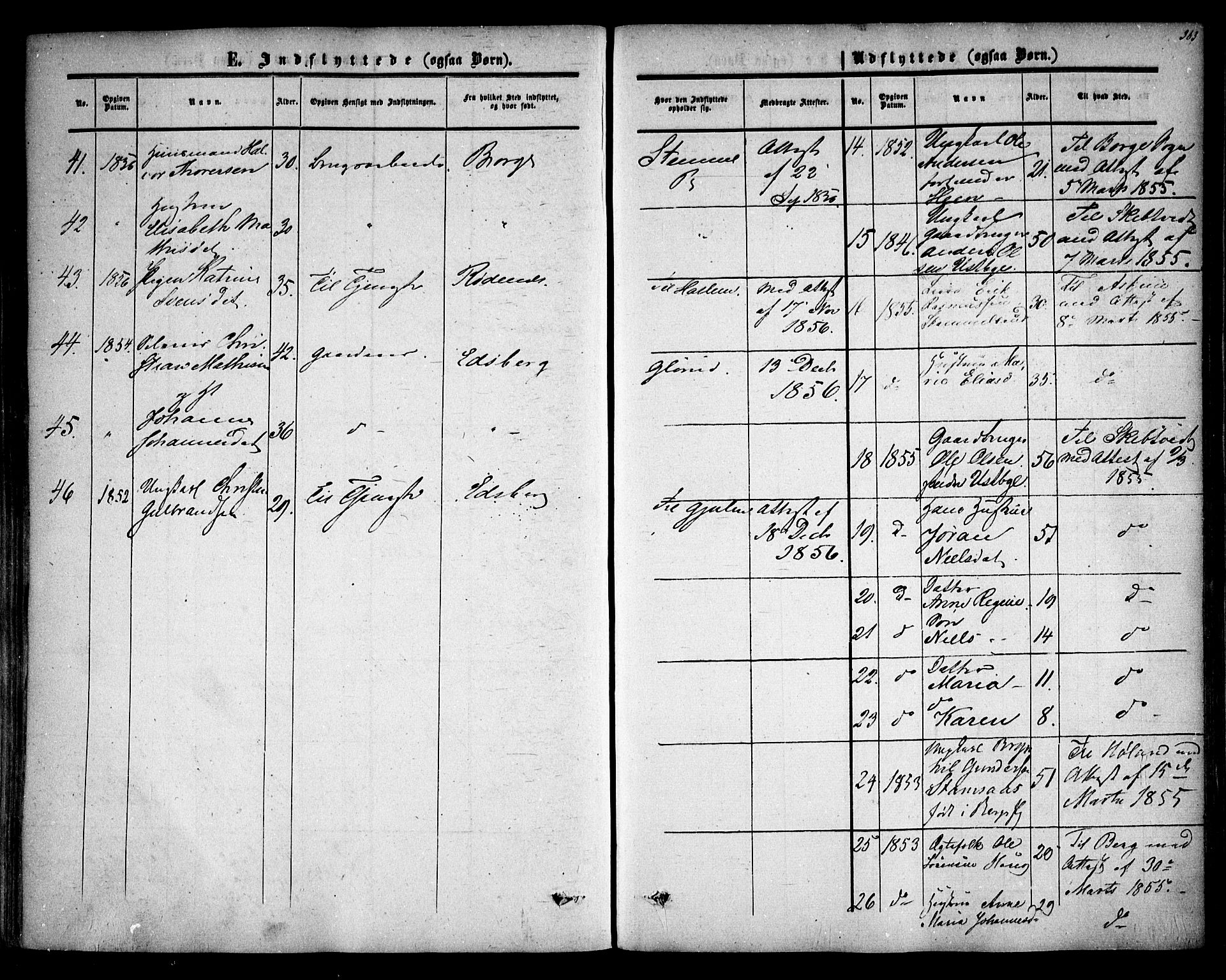 Rakkestad prestekontor Kirkebøker, AV/SAO-A-2008/F/Fa/L0009: Parish register (official) no. I 9, 1850-1856, p. 363