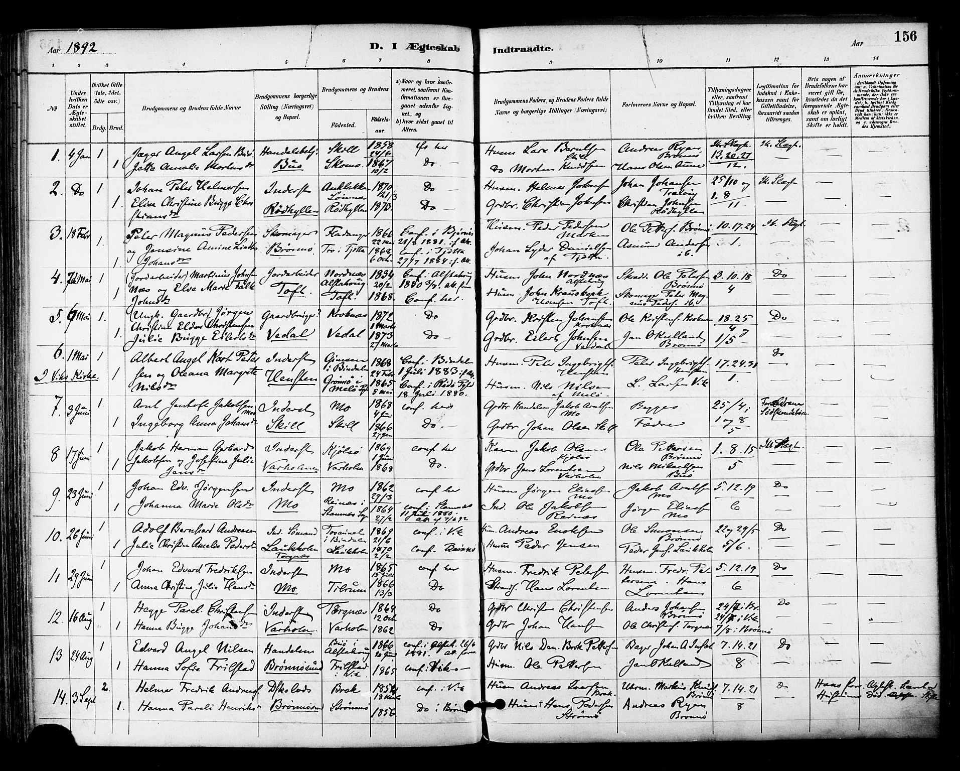 Ministerialprotokoller, klokkerbøker og fødselsregistre - Nordland, SAT/A-1459/813/L0200: Parish register (official) no. 813A10, 1886-1900, p. 156
