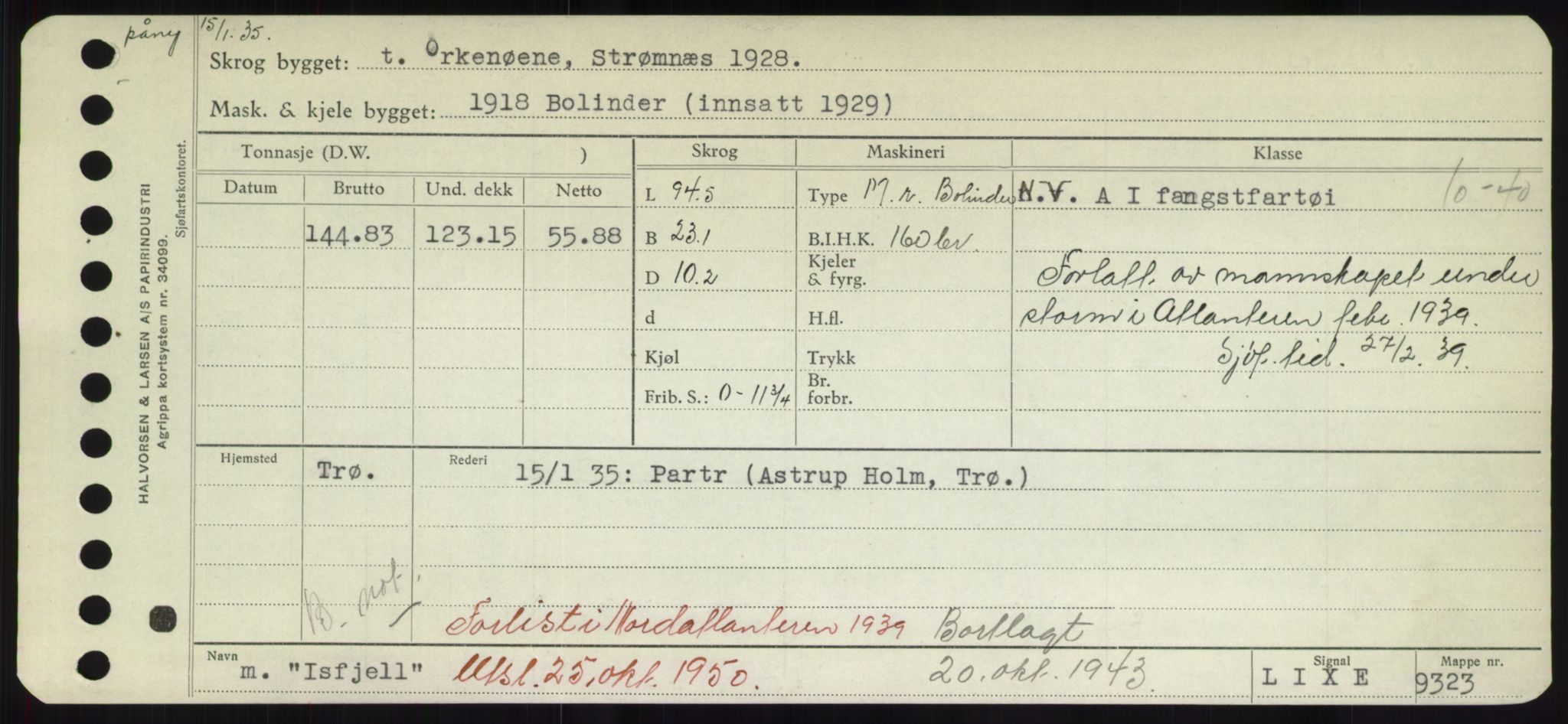 Sjøfartsdirektoratet med forløpere, Skipsmålingen, RA/S-1627/H/Hd/L0018: Fartøy, I, p. 273