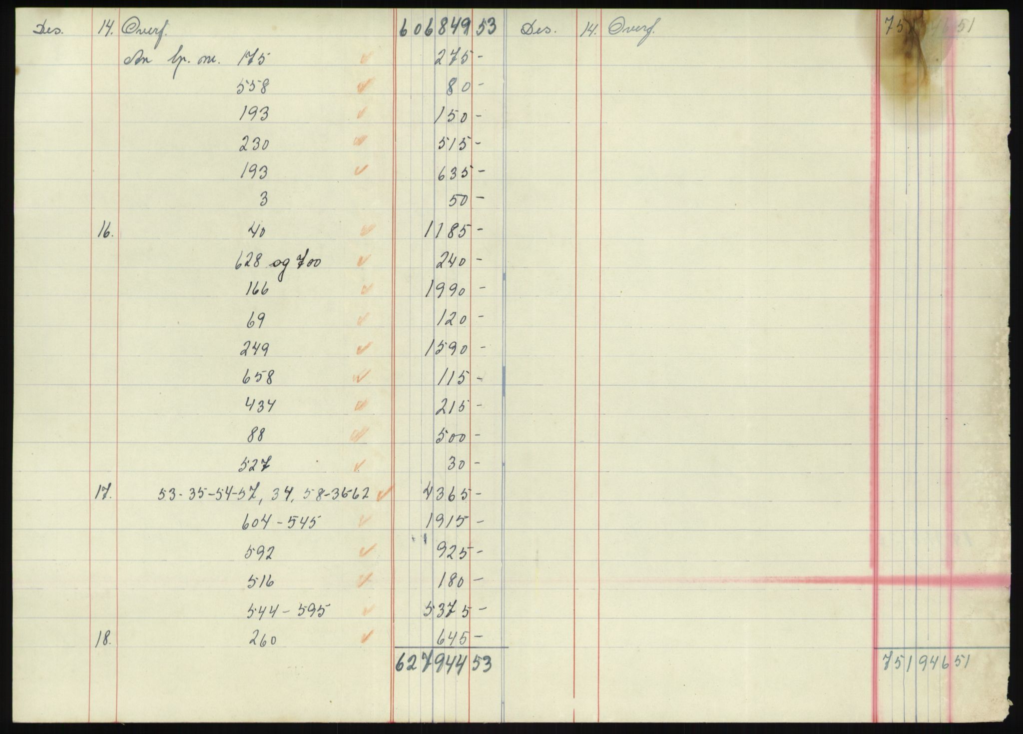 Forsvarsdepartementet, 10. kontor / Oppgjørskontoret, AV/RA-RAFA-1225/D/Db/L0180: Lista oppgjørskontor, 1942-1952, p. 2118