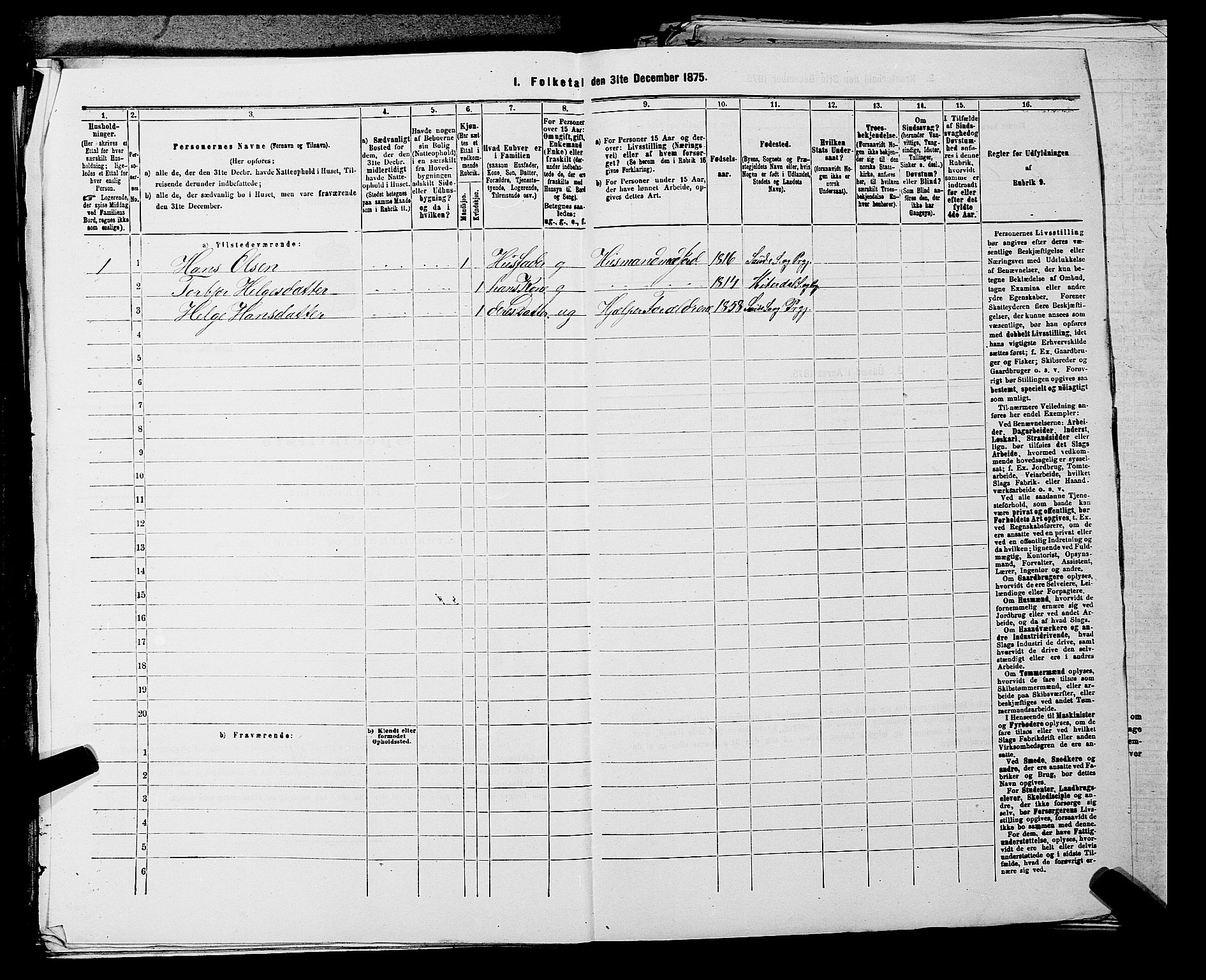 SAKO, 1875 census for 0822P Sauherad, 1875, p. 432