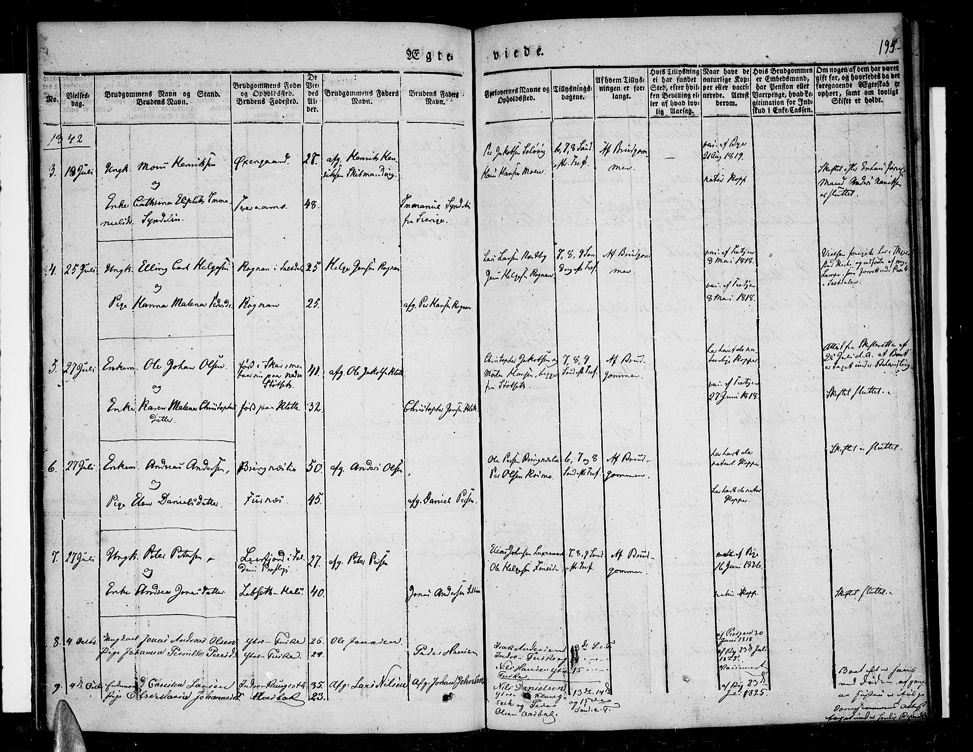 Ministerialprotokoller, klokkerbøker og fødselsregistre - Nordland, AV/SAT-A-1459/852/L0737: Parish register (official) no. 852A07, 1833-1849, p. 195