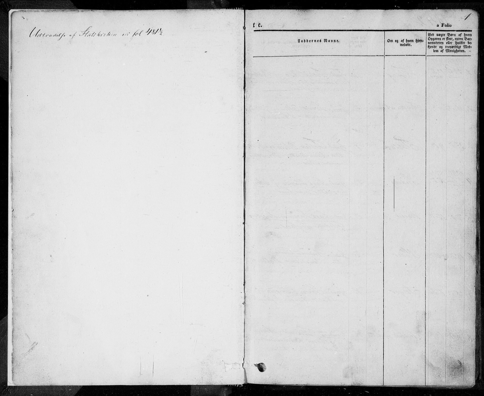 Lye sokneprestkontor, SAST/A-101794/001/30BA/L0005: Parish register (official) no. A 5.1, 1842-1855, p. 1