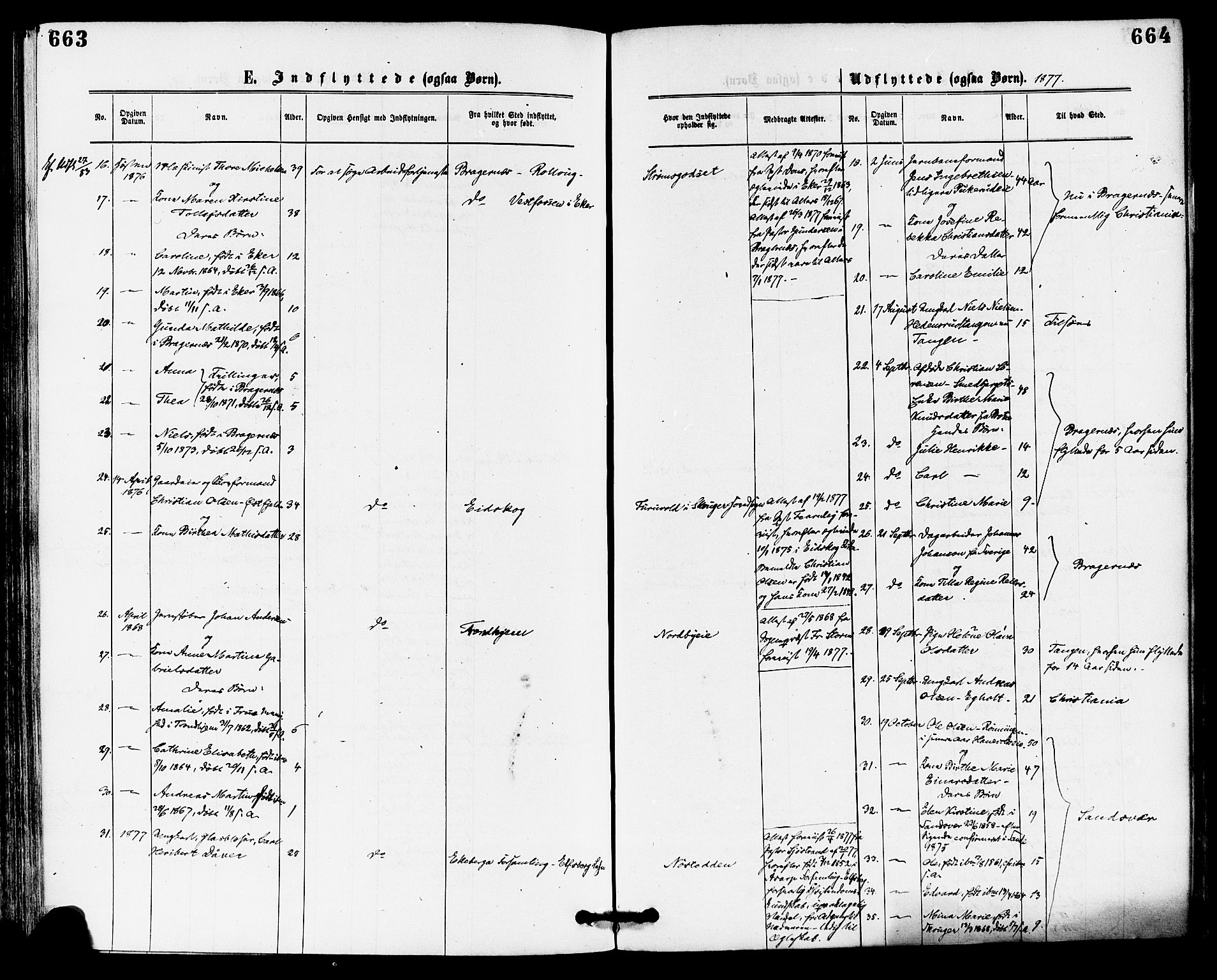 Skoger kirkebøker, AV/SAKO-A-59/F/Fa/L0005: Parish register (official) no. I 5, 1873-1884, p. 663-664