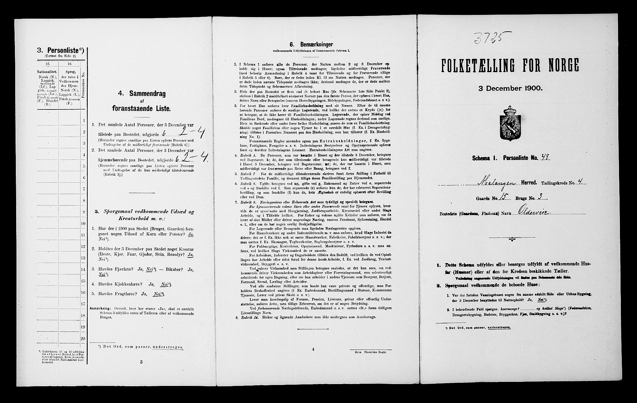 SATØ, 1900 census for Malangen, 1900, p. 299