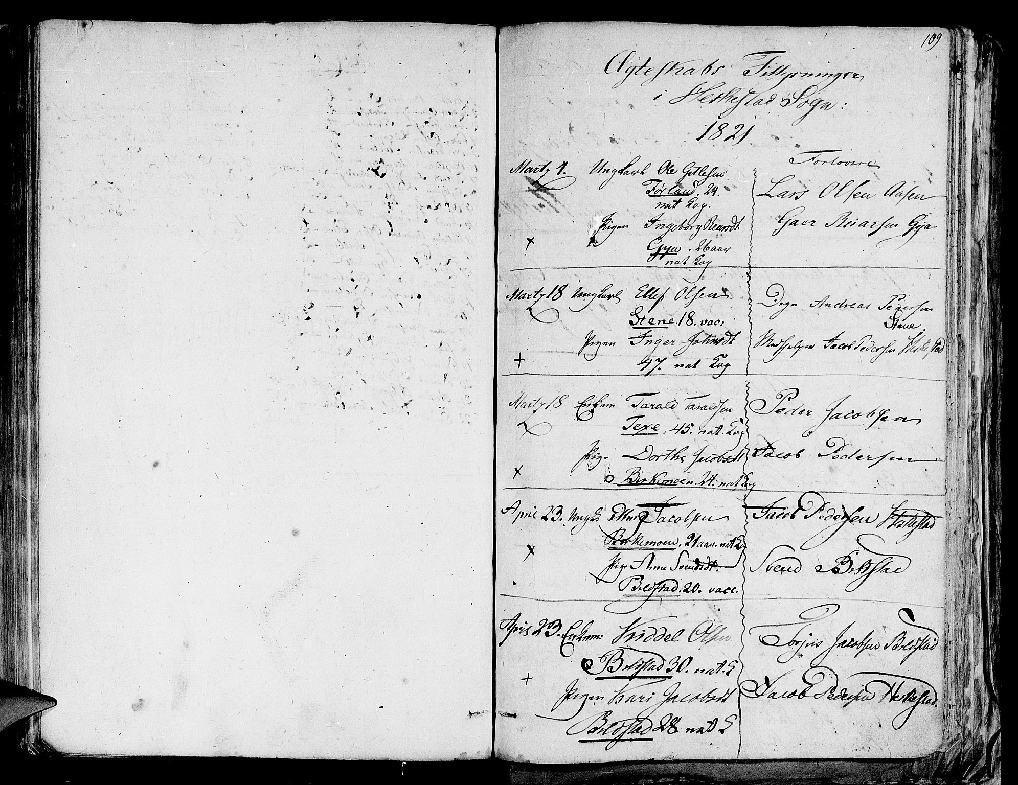 Lund sokneprestkontor, SAST/A-101809/S06/L0004: Parish register (official) no. A 4 /2, 1791-1821, p. 109
