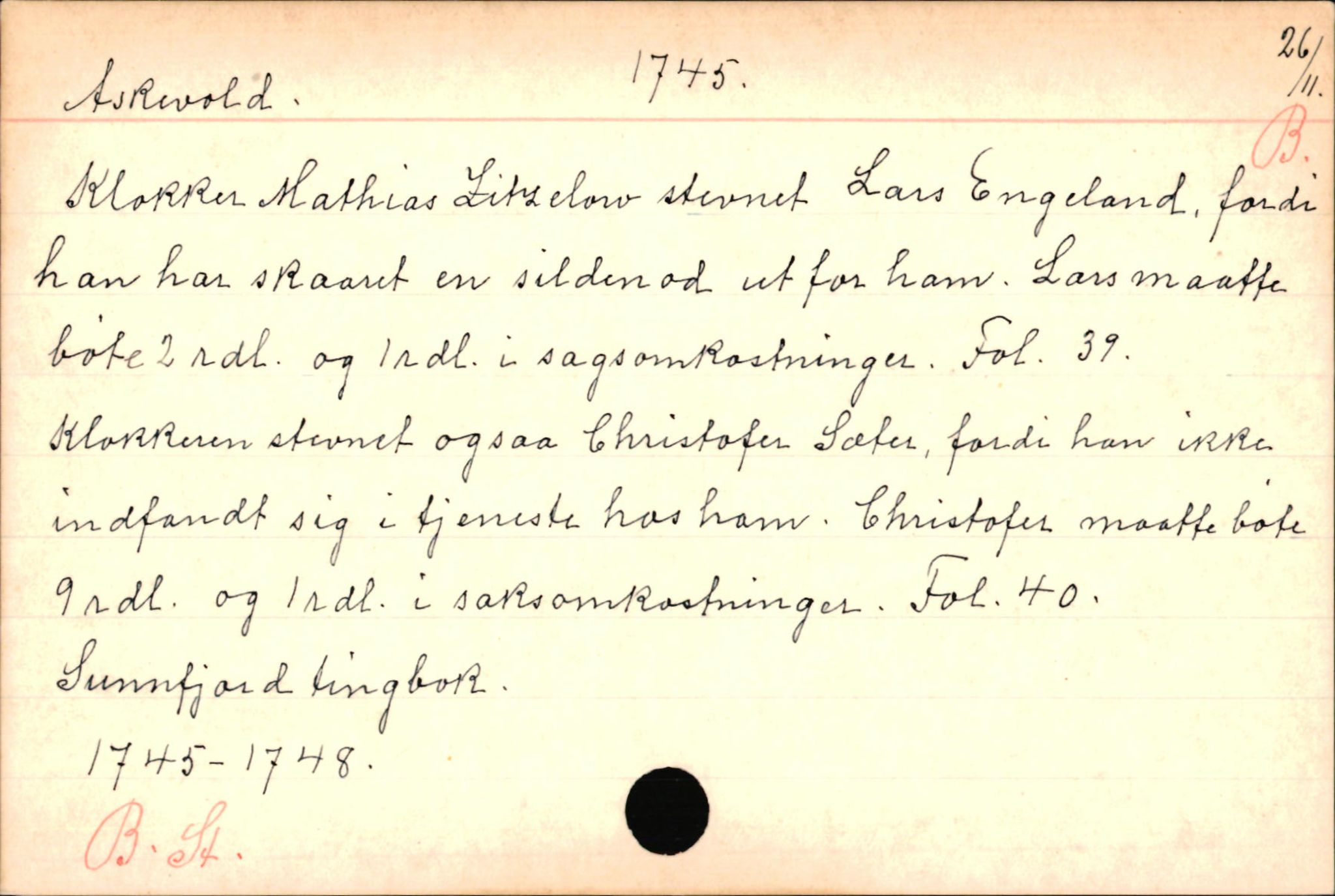 Haugen, Johannes - lærer, SAB/SAB/PA-0036/01/L0001: Om klokkere og lærere, 1521-1904, p. 6501
