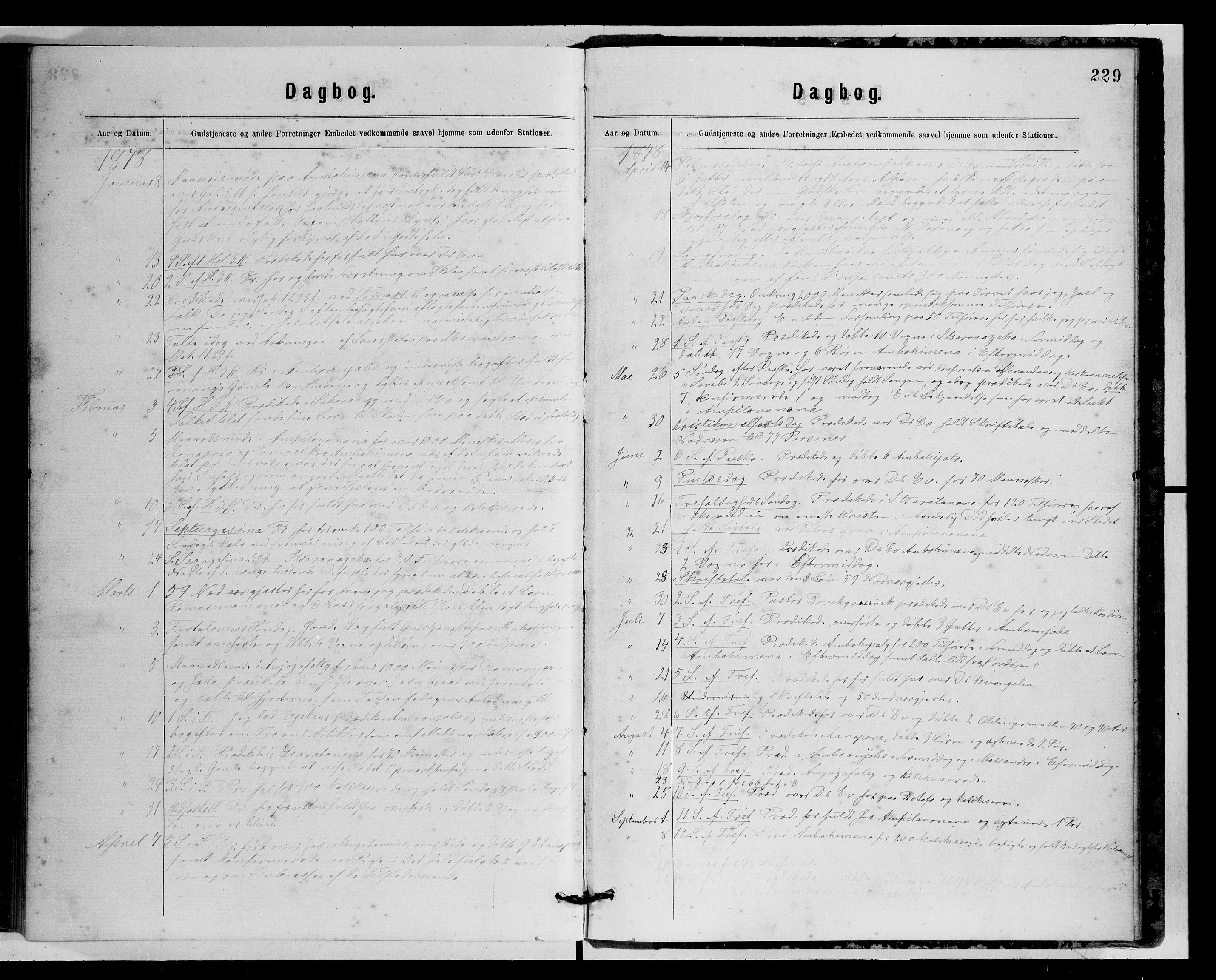 Archives FLM/NMS, Madagaskar, VID/MA-A-1163/D/Db/L0269: Parish register (official) no. 1, 1867-1884, p. 229