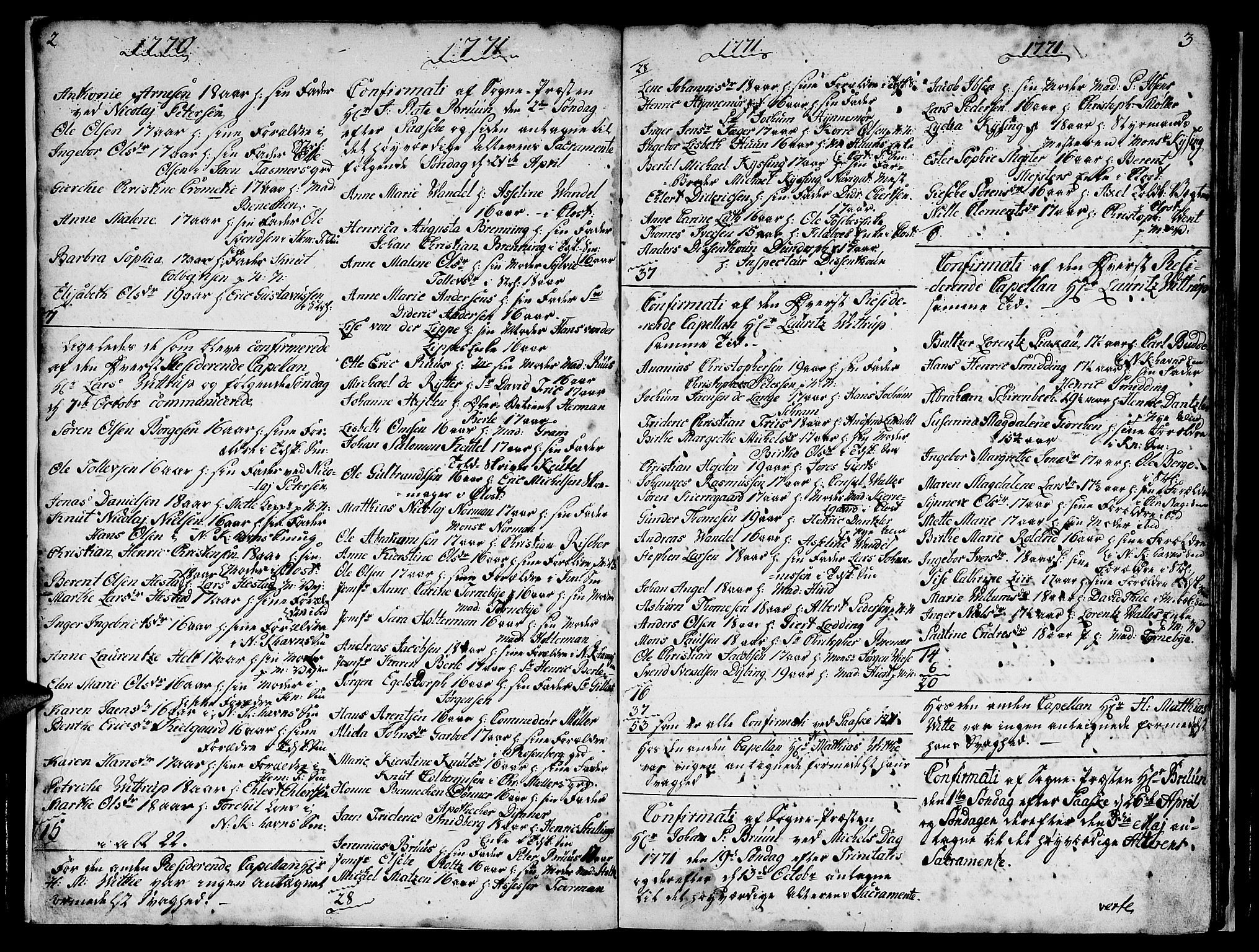 Nykirken Sokneprestembete, SAB/A-77101/H/Hab: Parish register (copy) no. A 1, 1770-1821, p. 2-3