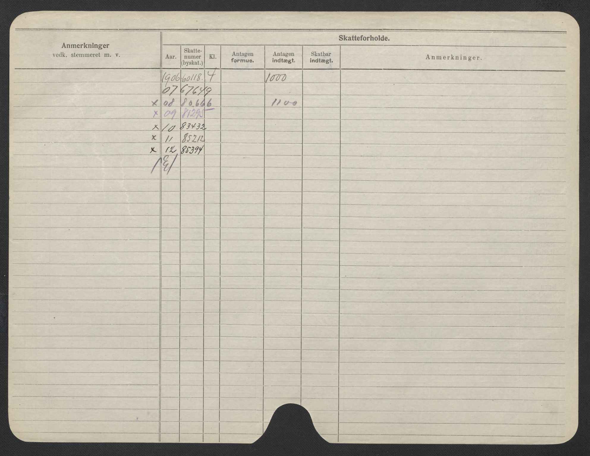 Oslo folkeregister, Registerkort, AV/SAO-A-11715/F/Fa/Fac/L0019: Kvinner, 1906-1914, p. 1148b