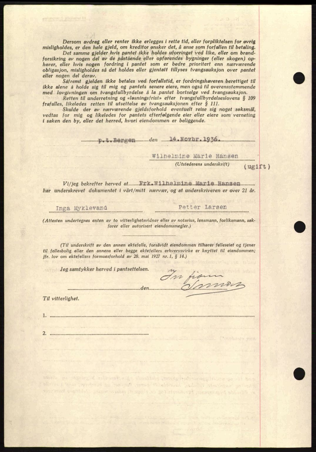 Kristiansund byfogd, AV/SAT-A-4587/A/27: Mortgage book no. 29, 1936-1937, Diary no: : 644/1936