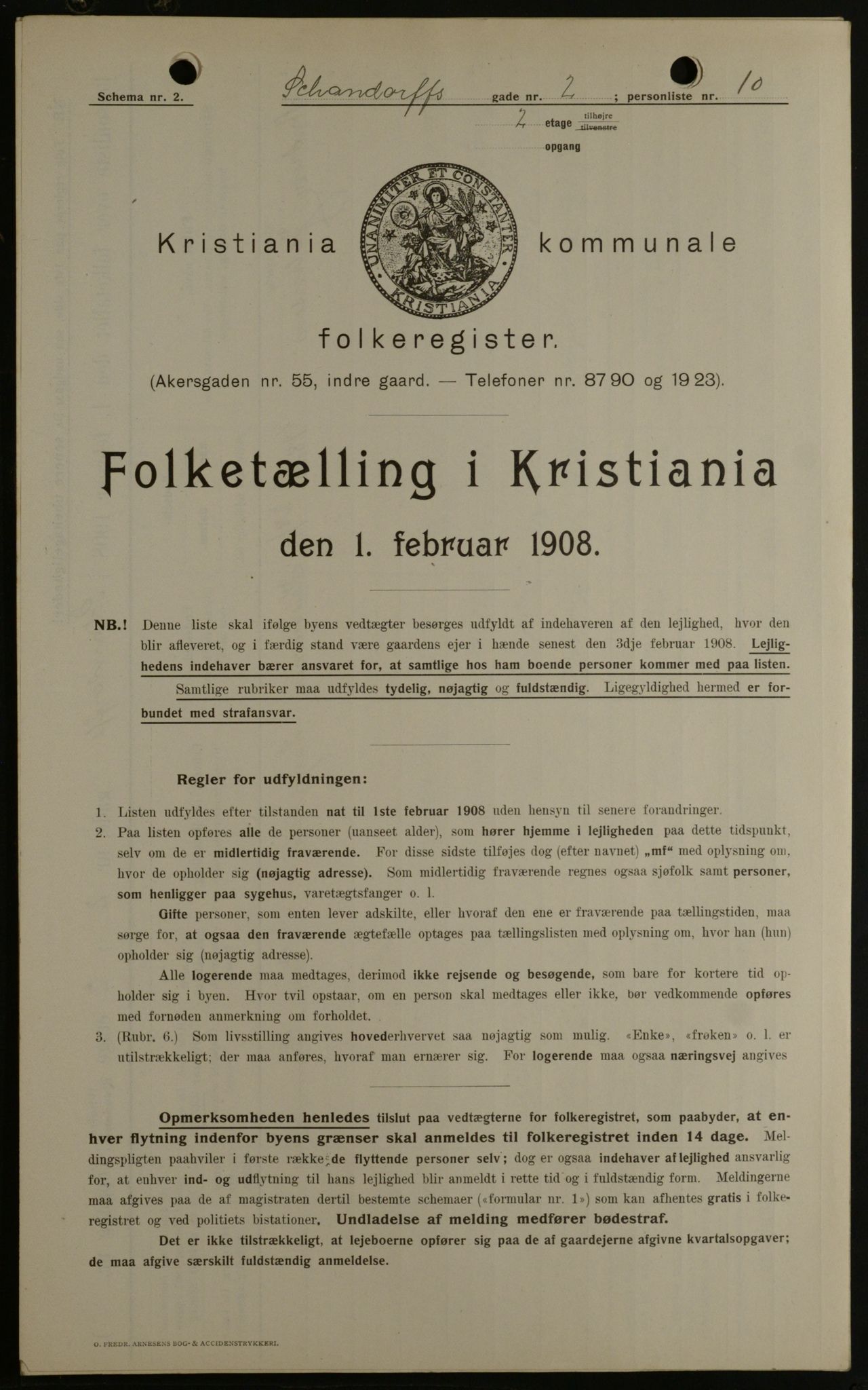 OBA, Municipal Census 1908 for Kristiania, 1908, p. 80647