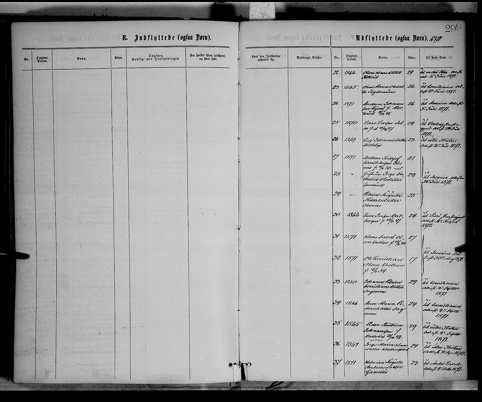 Vestre Toten prestekontor, SAH/PREST-108/H/Ha/Haa/L0008: Parish register (official) no. 8, 1870-1877, p. 299