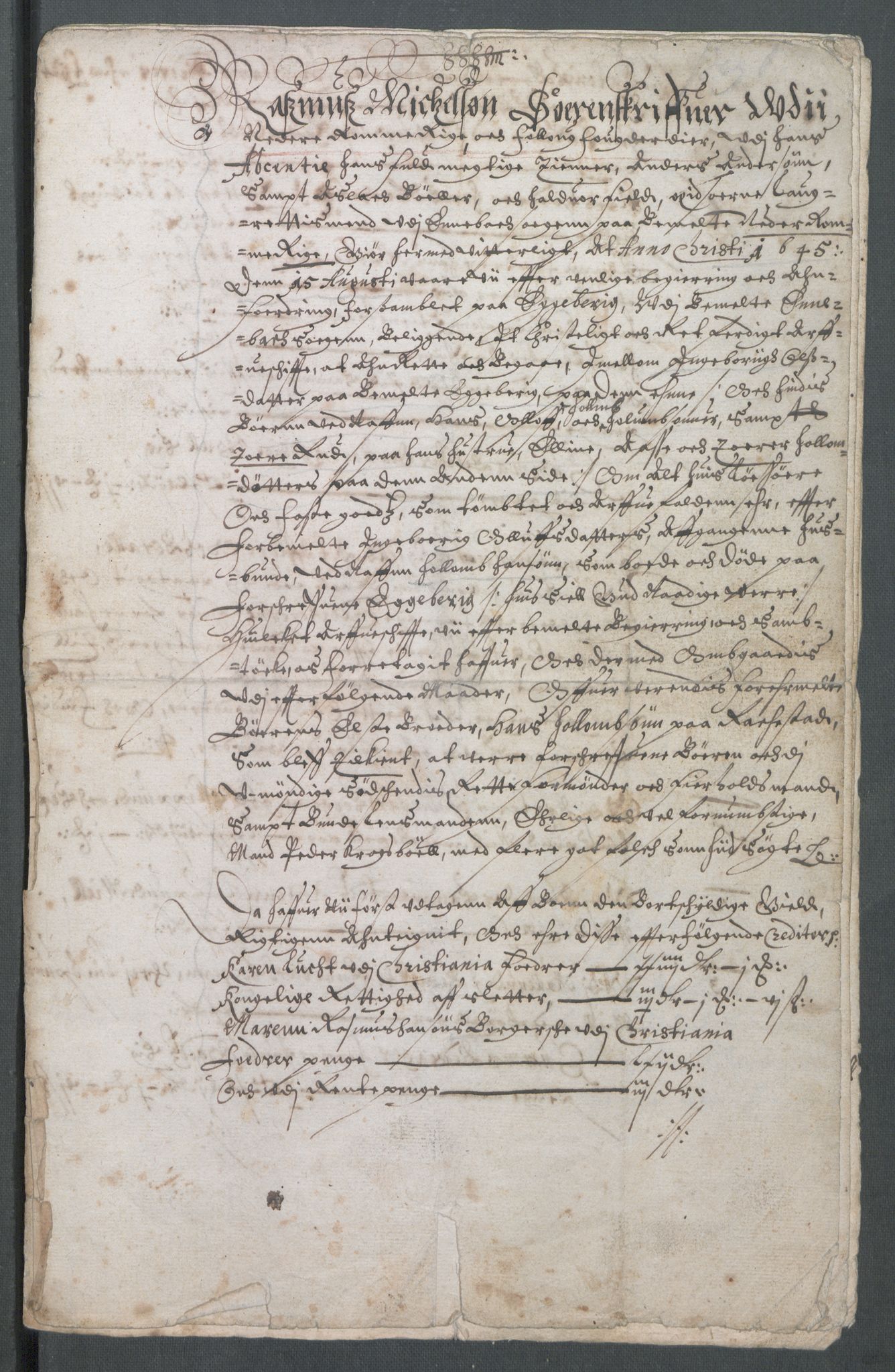 Riksarkivets diplomsamling, AV/RA-EA-5965/F02/L0159: Dokumenter, 1645-1646, p. 20