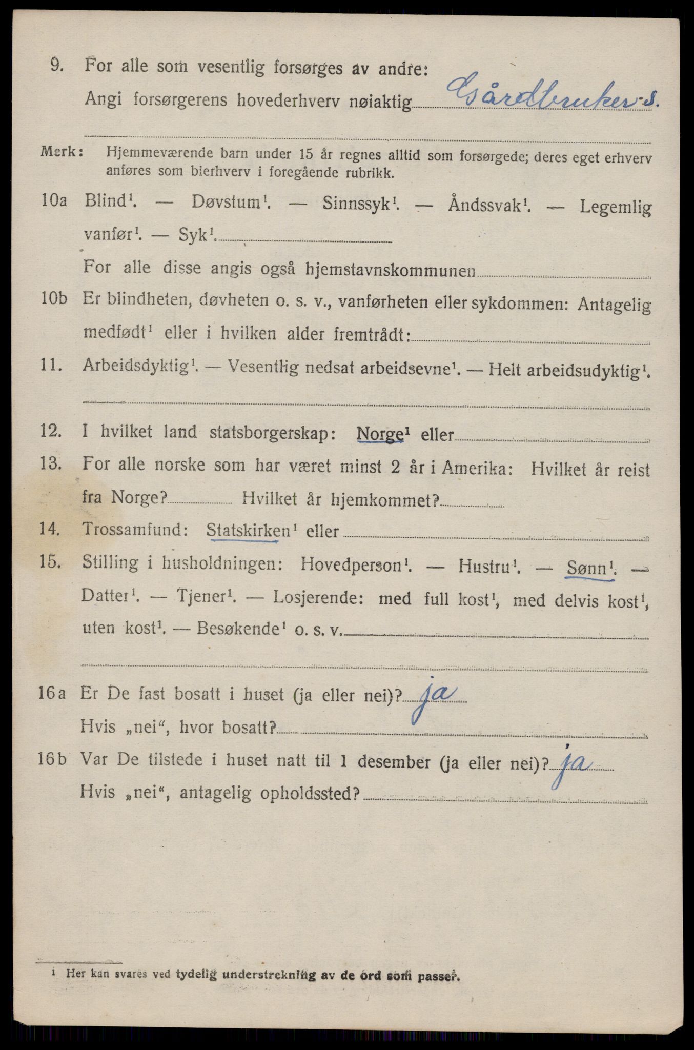 SAST, 1920 census for Eigersund, 1920, p. 4218