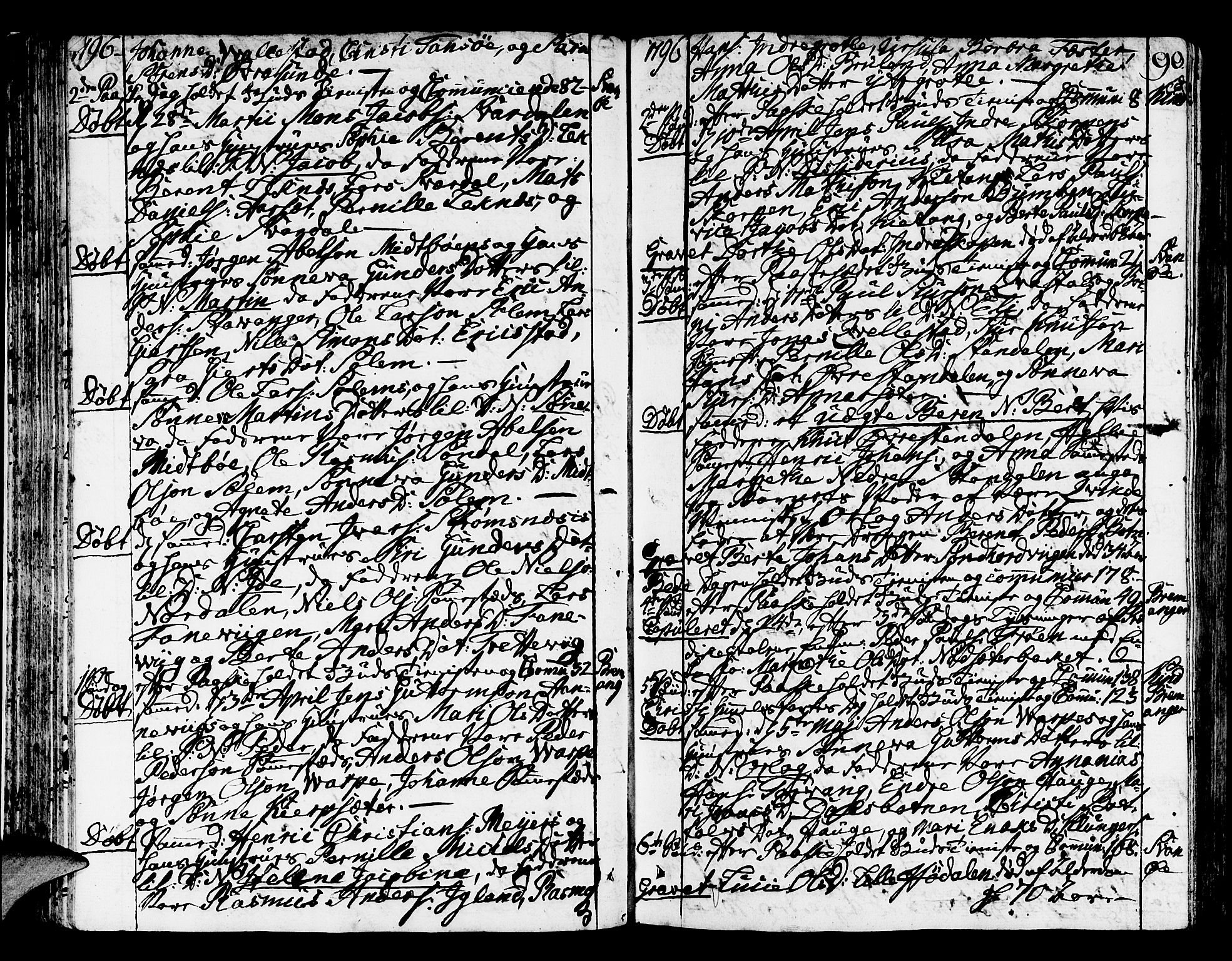 Kinn sokneprestembete, AV/SAB-A-80801/H/Haa/Haaa/L0003: Parish register (official) no. A 3, 1785-1821, p. 90