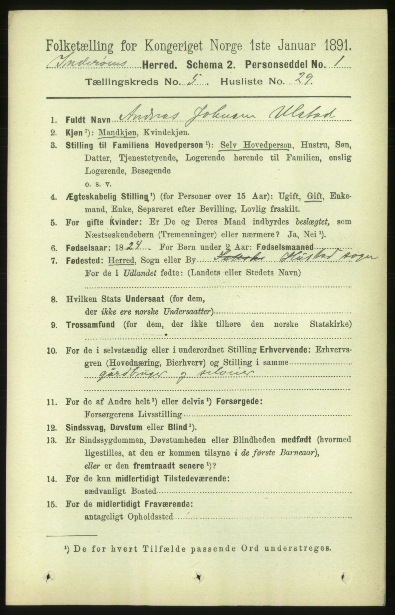 RA, 1891 census for 1729 Inderøy, 1891, p. 2914