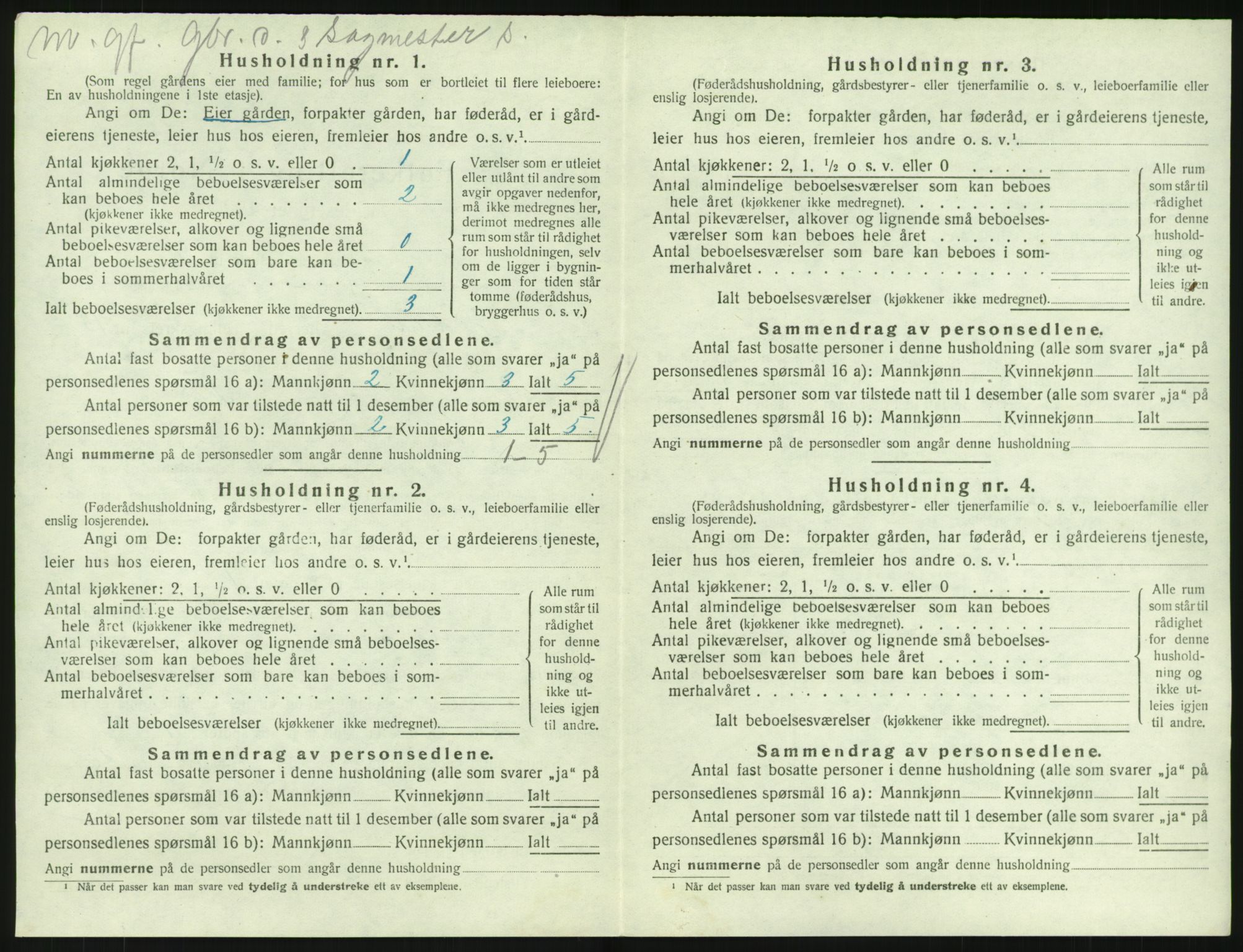 SAKO, 1920 census for Hedrum, 1920, p. 1220