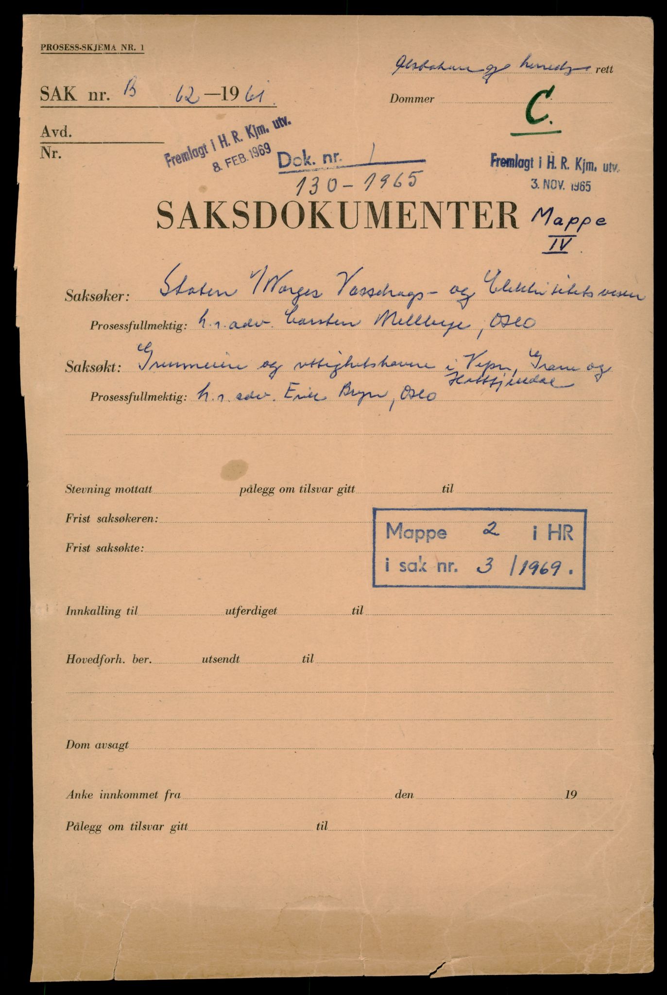 Søndre Helgeland sorenskriveri, SAT/A-4575/1/1/1O/1Oe/L0018: B-saker, 1961, p. 797