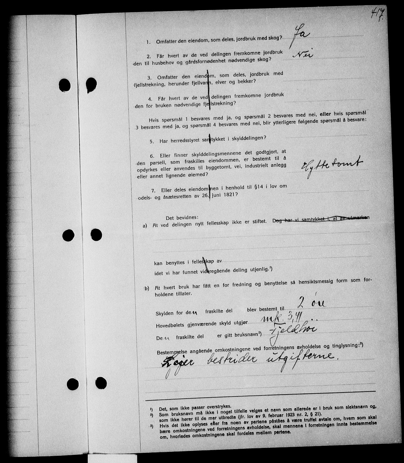 Holmestrand sorenskriveri, SAKO/A-67/G/Ga/Gaa/L0054: Mortgage book no. A-54, 1941-1942, Diary no: : 1933/1941