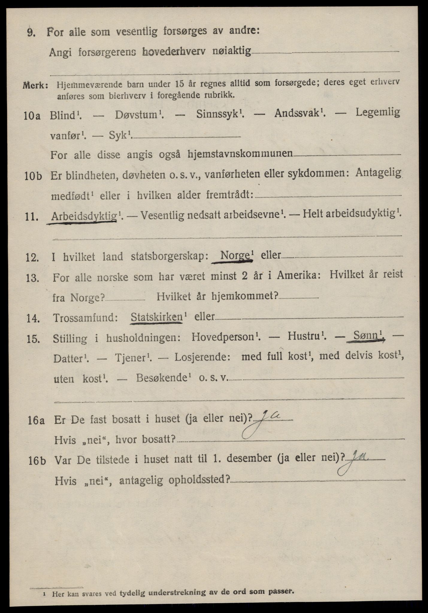 SAT, 1920 census for Stordal, 1920, p. 367