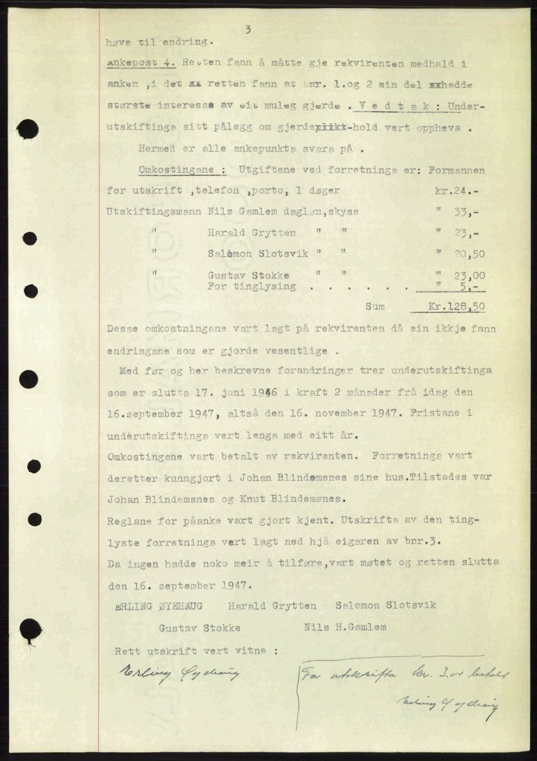 Nordre Sunnmøre sorenskriveri, AV/SAT-A-0006/1/2/2C/2Ca: Mortgage book no. A26, 1947-1948, Diary no: : 2060/1947