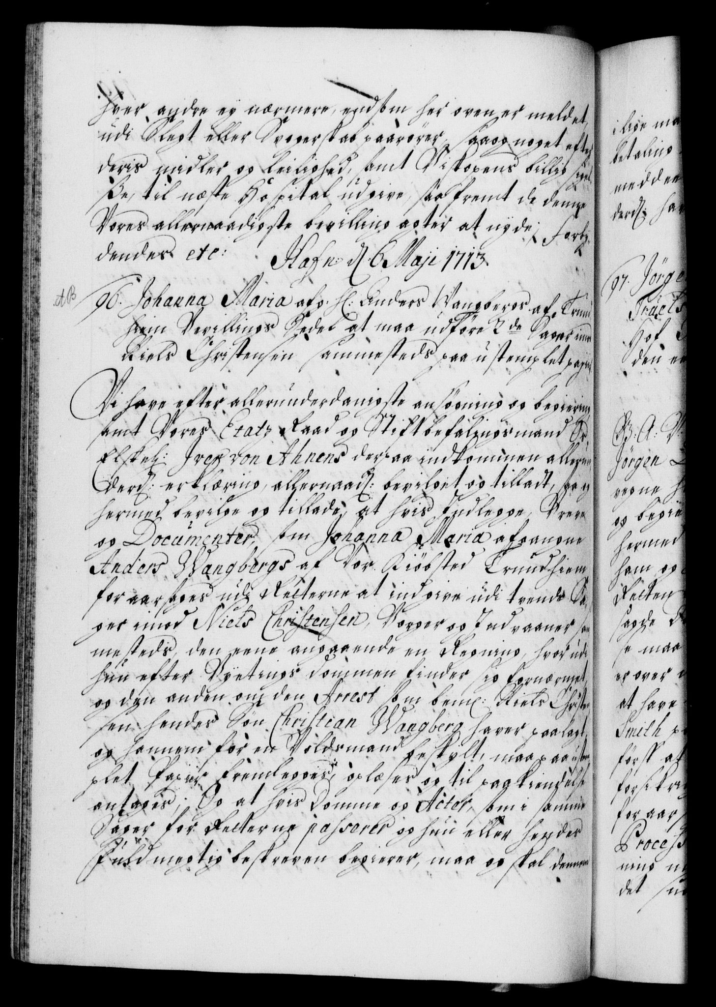 Danske Kanselli 1572-1799, AV/RA-EA-3023/F/Fc/Fca/Fcaa/L0021: Norske registre, 1712-1715, p. 119b