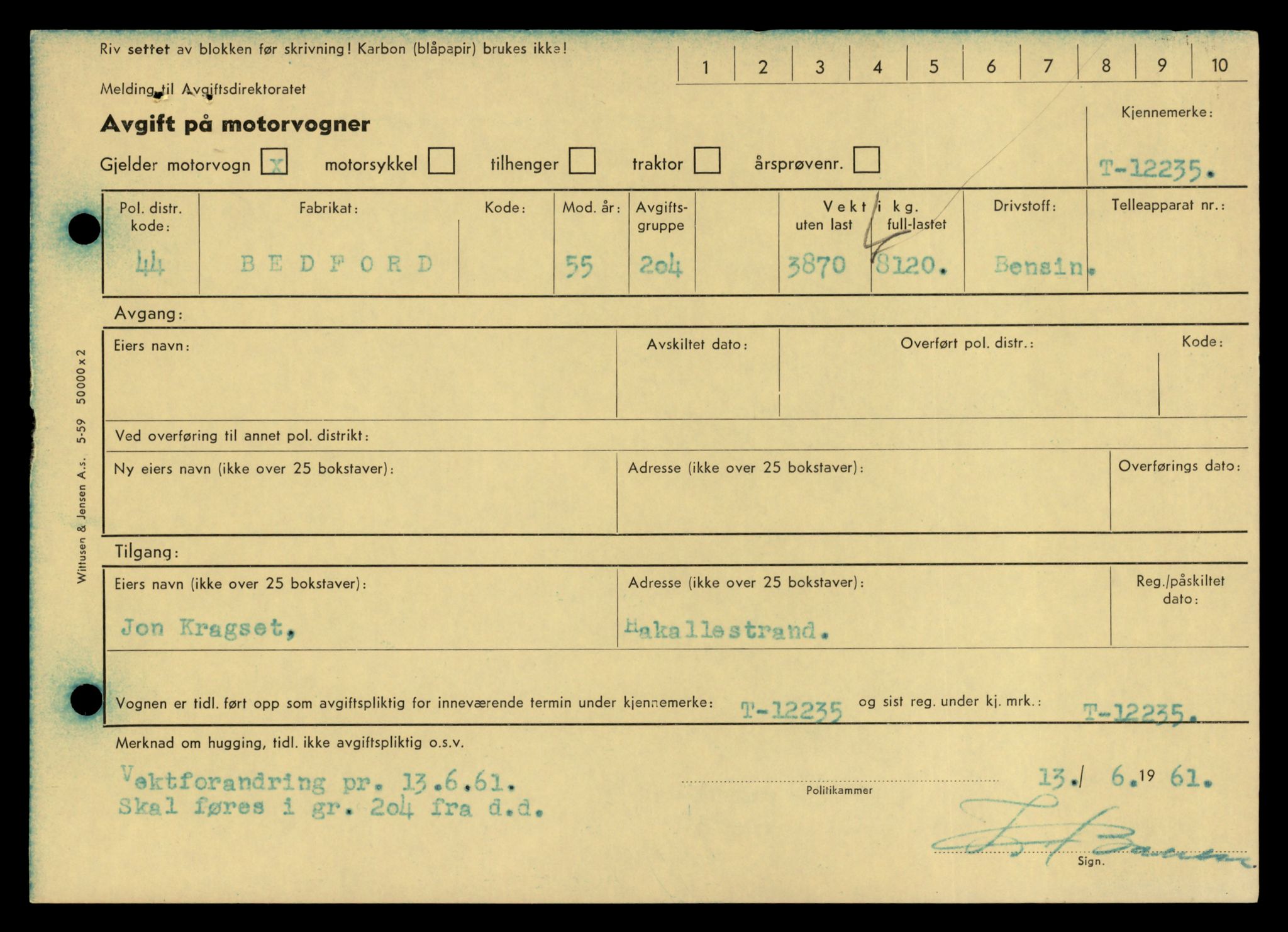 Møre og Romsdal vegkontor - Ålesund trafikkstasjon, AV/SAT-A-4099/F/Fe/L0034: Registreringskort for kjøretøy T 12500 - T 12652, 1927-1998, p. 2237