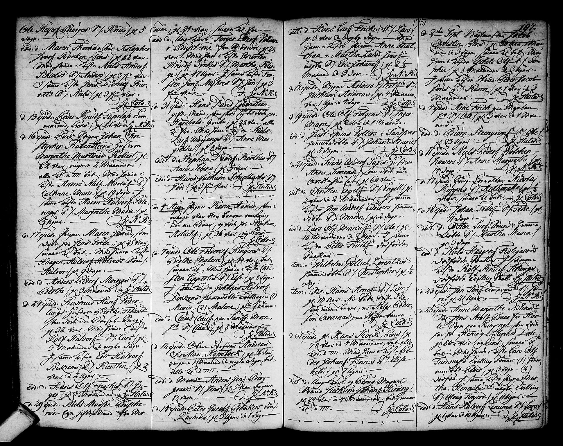 Kongsberg kirkebøker, SAKO/A-22/F/Fa/L0003: Parish register (official) no. I 3, 1744-1755, p. 197