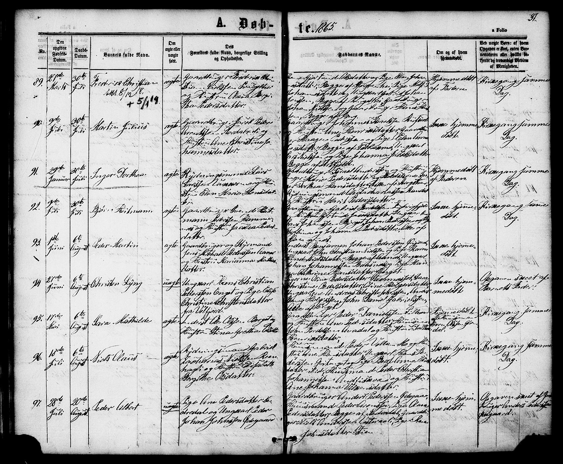 Ministerialprotokoller, klokkerbøker og fødselsregistre - Nordland, AV/SAT-A-1459/827/L0393: Parish register (official) no. 827A05, 1863-1883, p. 37