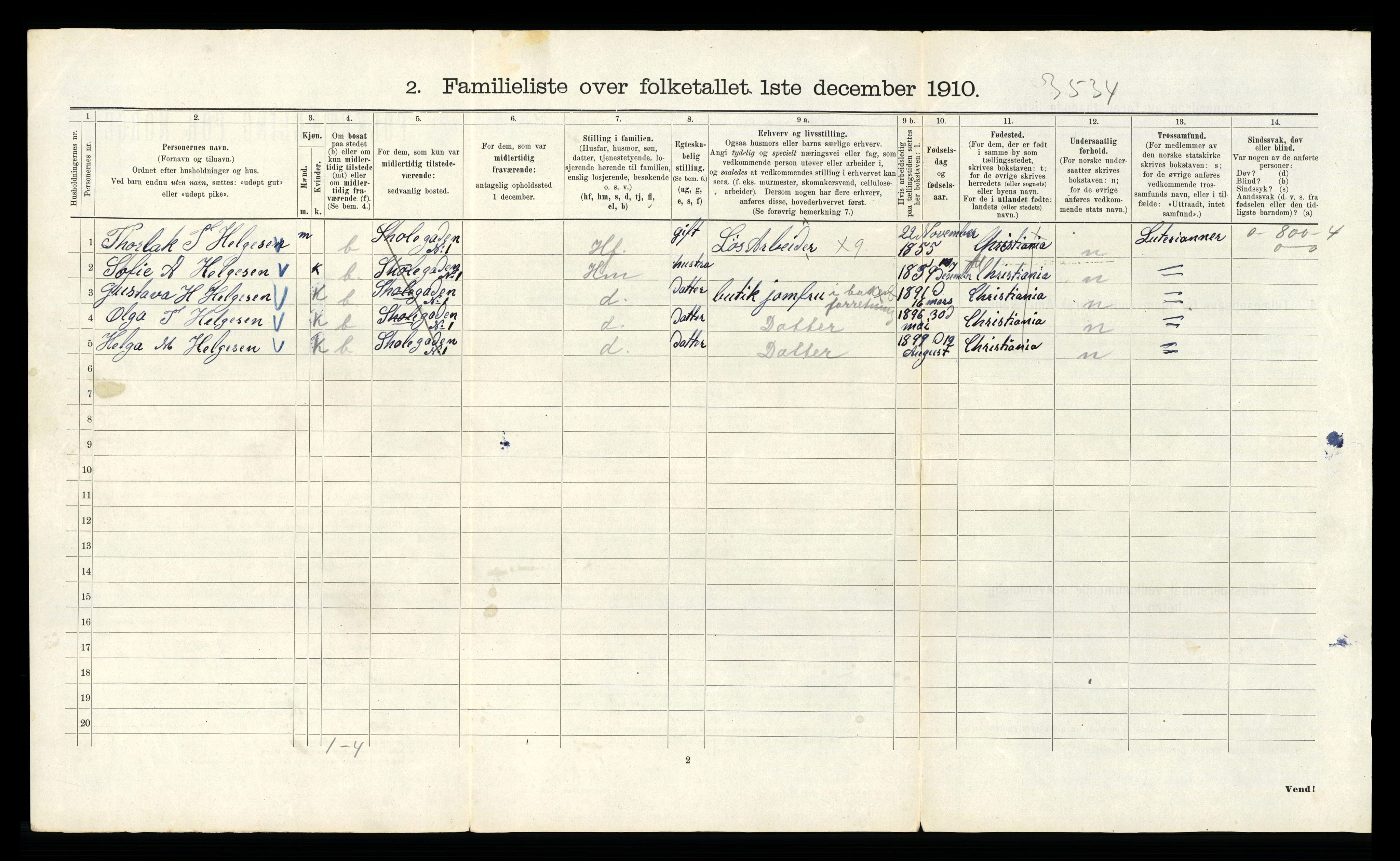 RA, 1910 census for Kristiania, 1910, p. 91778