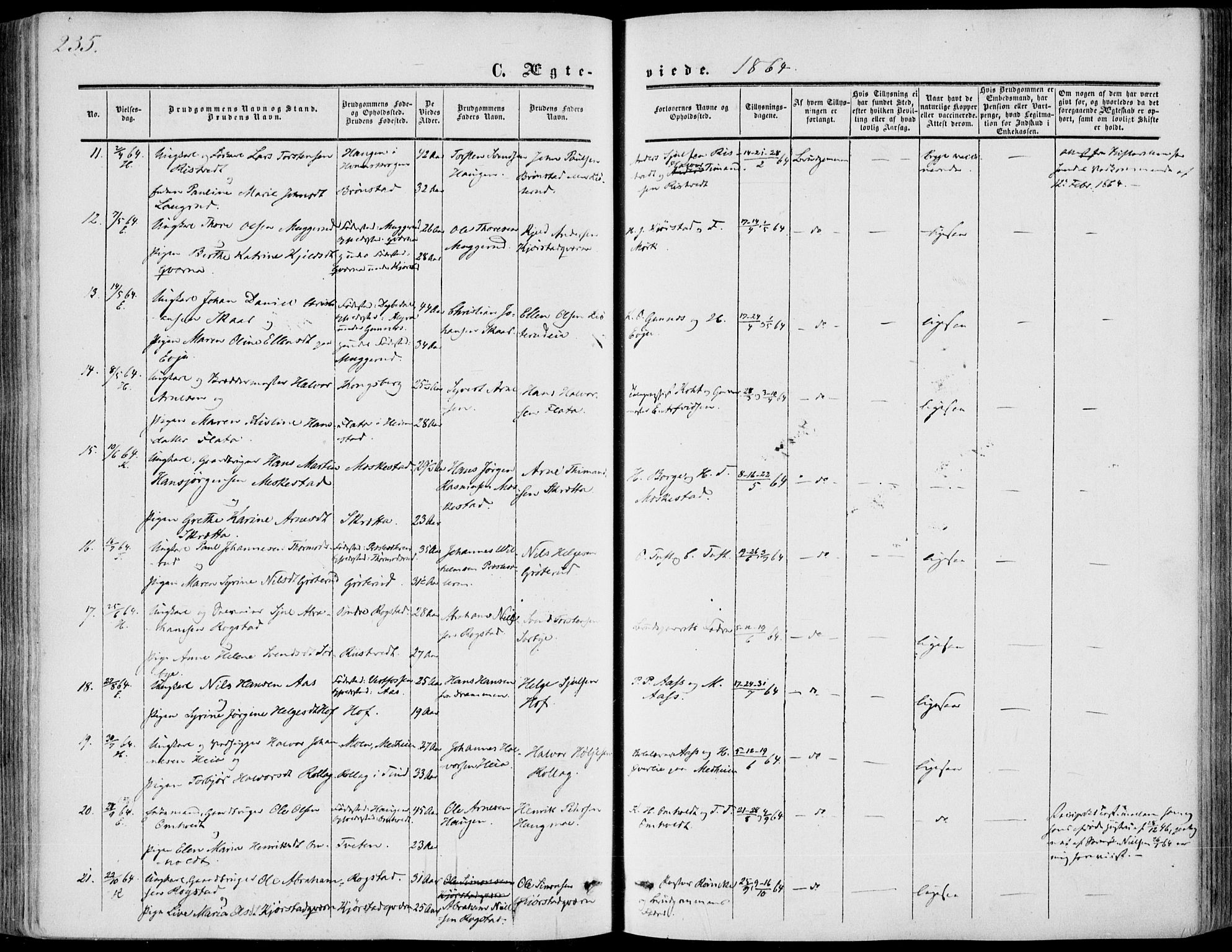 Sandsvær kirkebøker, AV/SAKO-A-244/F/Fa/L0006: Parish register (official) no. I 6, 1857-1868, p. 235