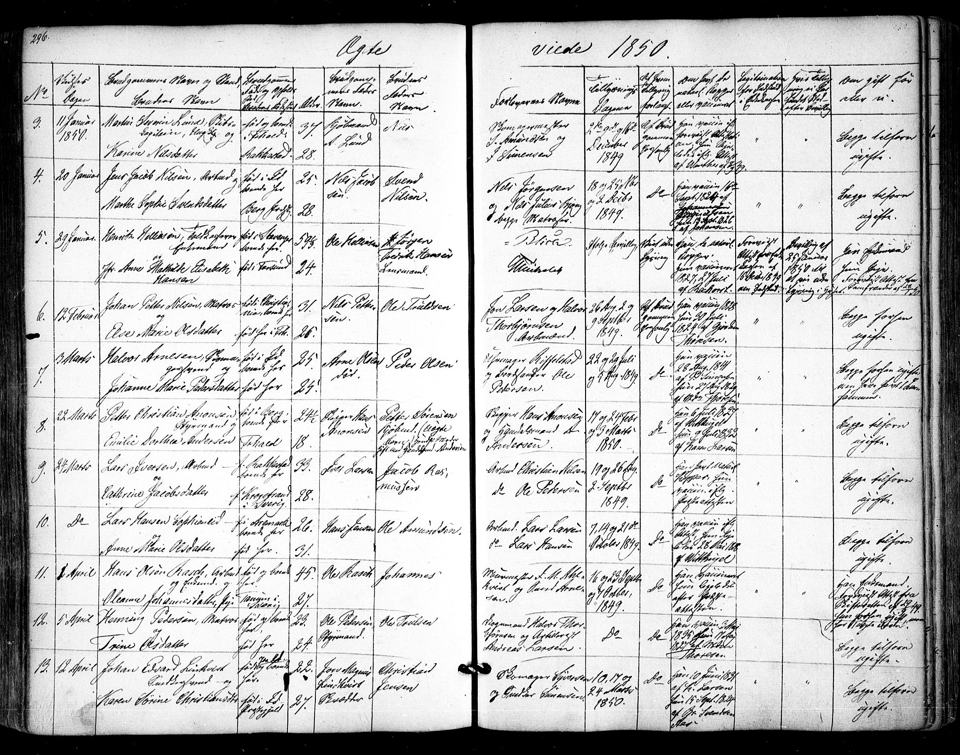 Halden prestekontor Kirkebøker, SAO/A-10909/F/Fa/L0006: Parish register (official) no. I 6, 1845-1856, p. 296