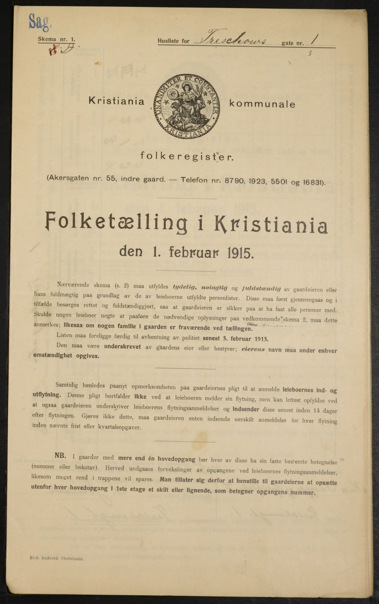 OBA, Municipal Census 1915 for Kristiania, 1915, p. 115770