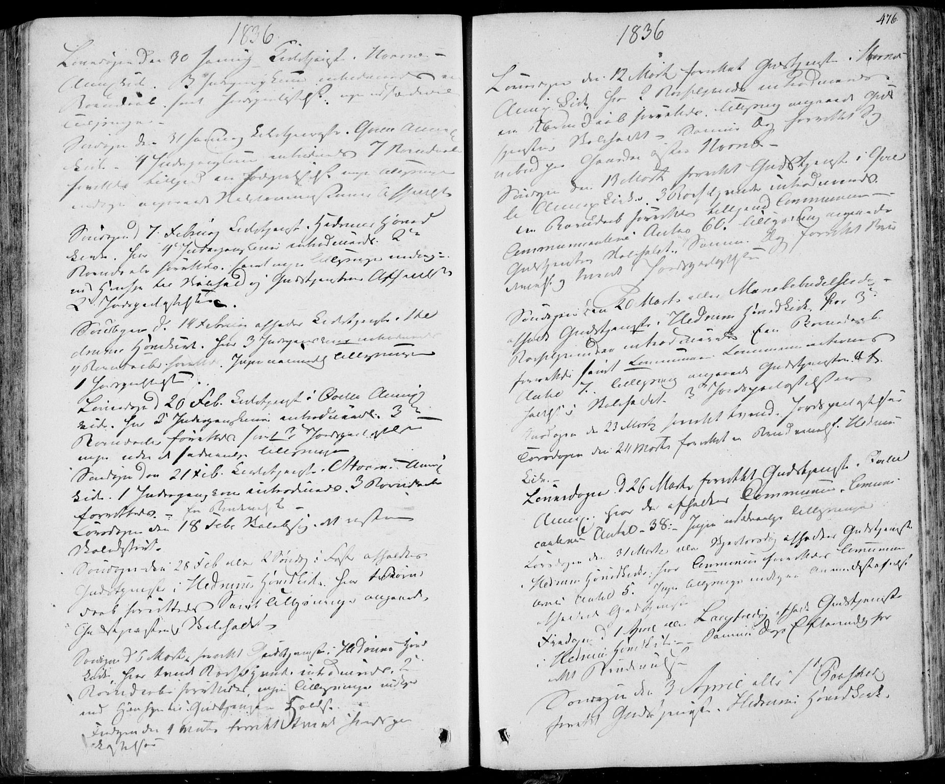 Hedrum kirkebøker, AV/SAKO-A-344/F/Fa/L0005: Parish register (official) no. I 5, 1835-1848, p. 476