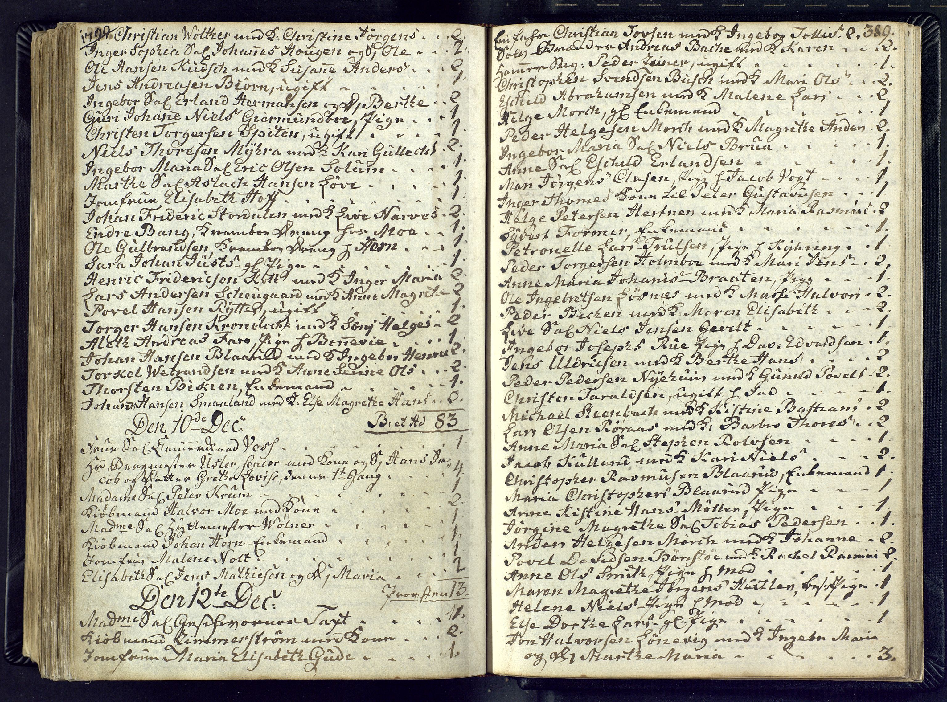 Kongsberg kirkebøker, SAKO/A-22/M/Ma/L0012: Communicants register no. 12, 1794-1800, p. 389