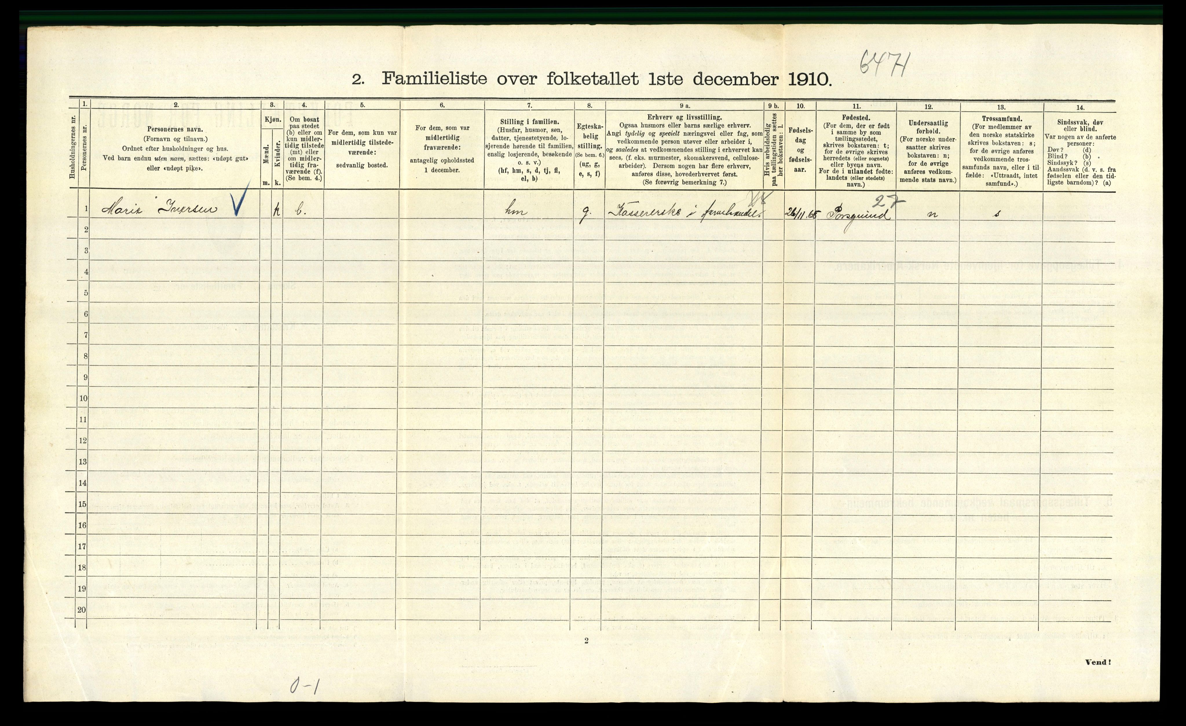 RA, 1910 census for Kristiania, 1910, p. 89122