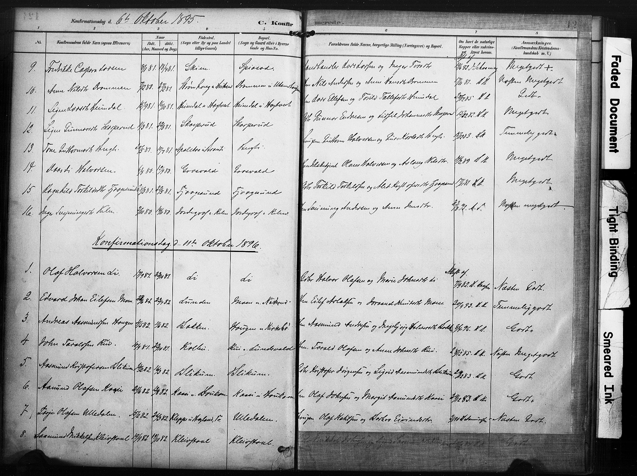 Kviteseid kirkebøker, SAKO/A-276/F/Fa/L0008: Parish register (official) no. I 8, 1882-1903, p. 125