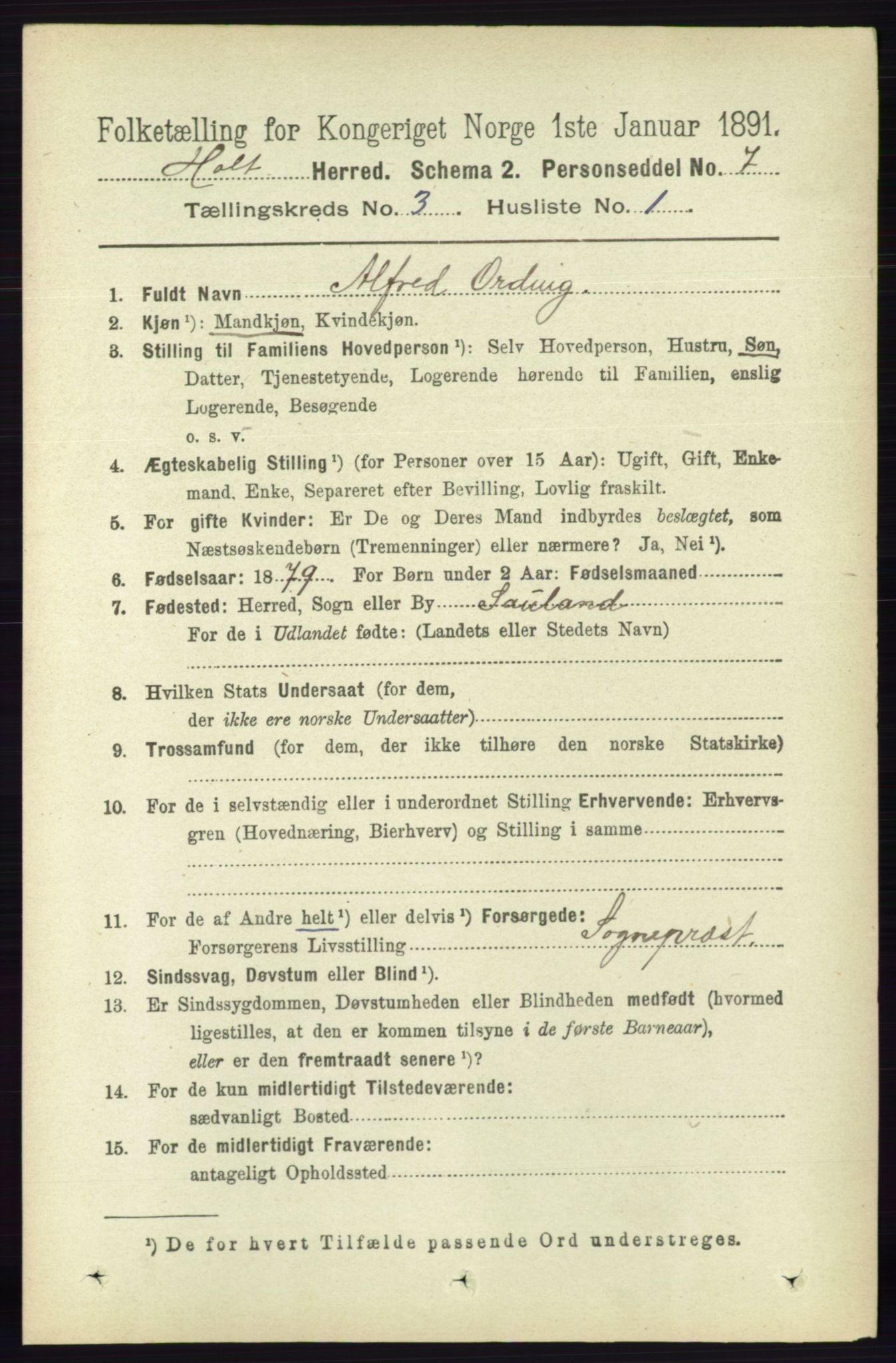 RA, 1891 census for 0914 Holt, 1891, p. 1042