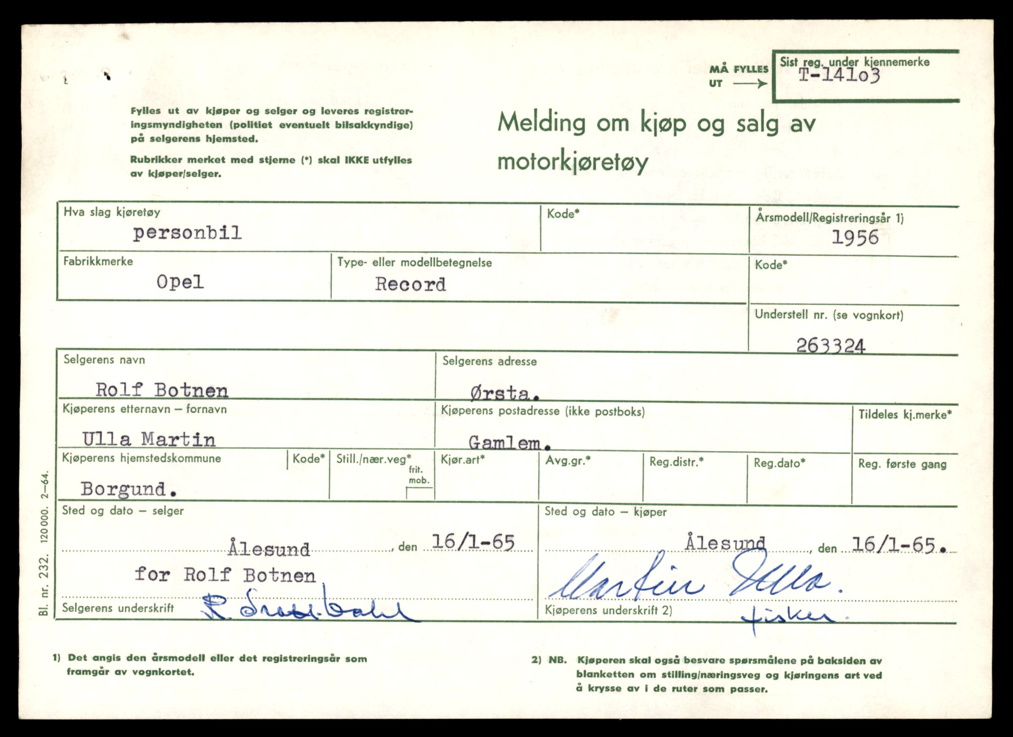 Møre og Romsdal vegkontor - Ålesund trafikkstasjon, AV/SAT-A-4099/F/Fe/L0043: Registreringskort for kjøretøy T 14080 - T 14204, 1927-1998, p. 607