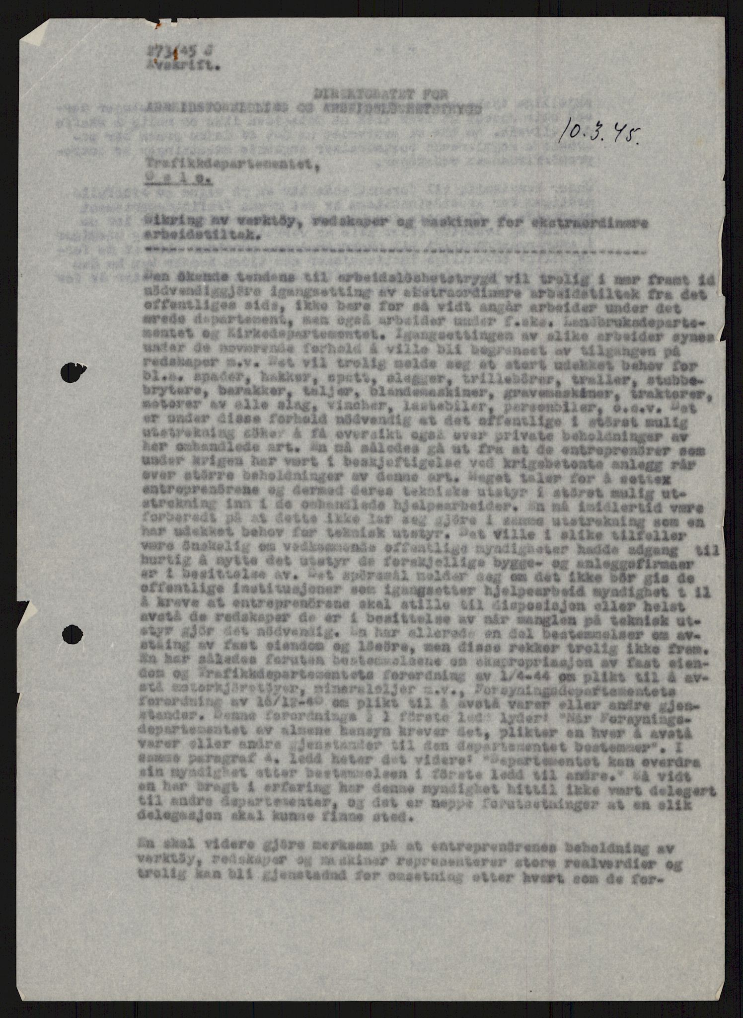 Direktoratet for industriforsyning, Sekretariatet, AV/RA-S-4153/D/Df/L0055: 9. Metallkontoret, 1940-1945, p. 4