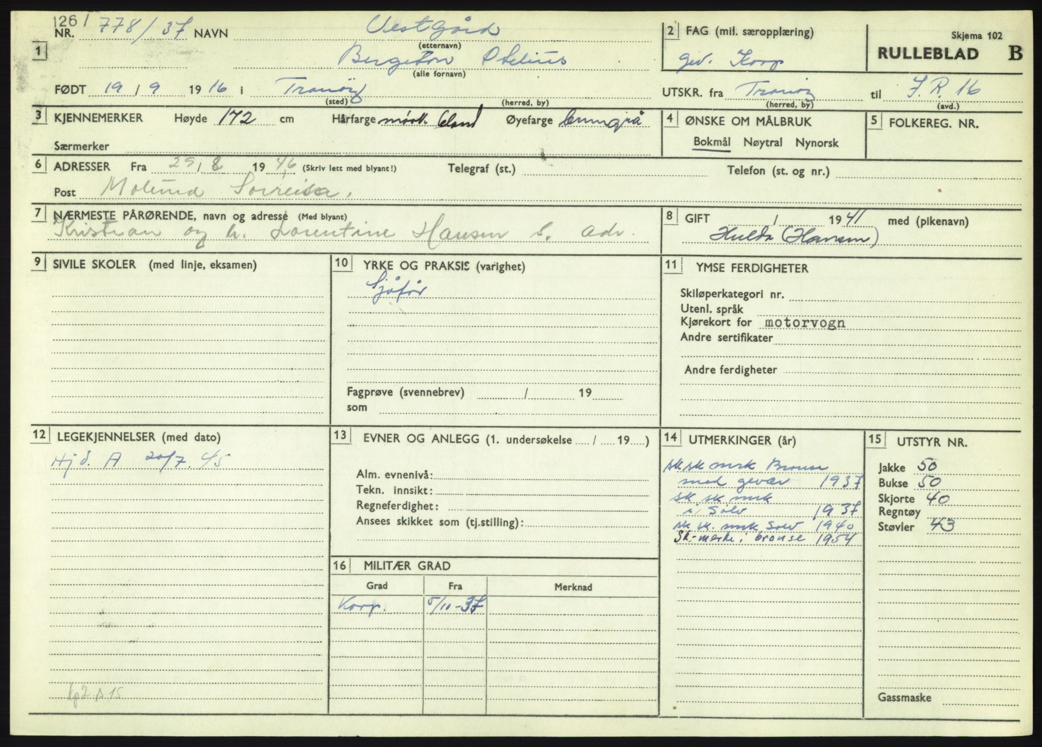 Forsvaret, Troms infanteriregiment nr. 16, AV/RA-RAFA-3146/P/Pa/L0021: Rulleblad for regimentets menige mannskaper, årsklasse 1937, 1937, p. 1209